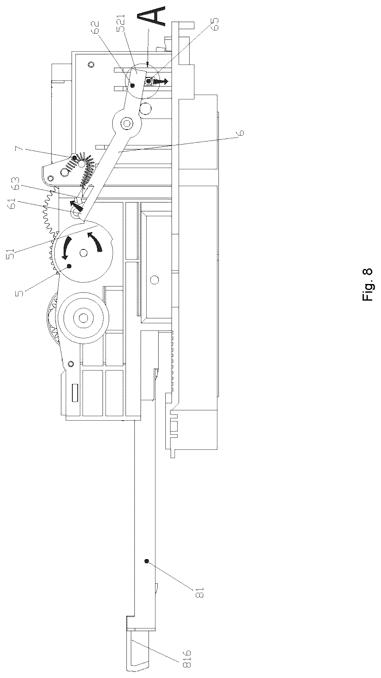 Patent US12090614 Figure 7 – Stuck staple processing mechanism of electric stapler and electric stapler