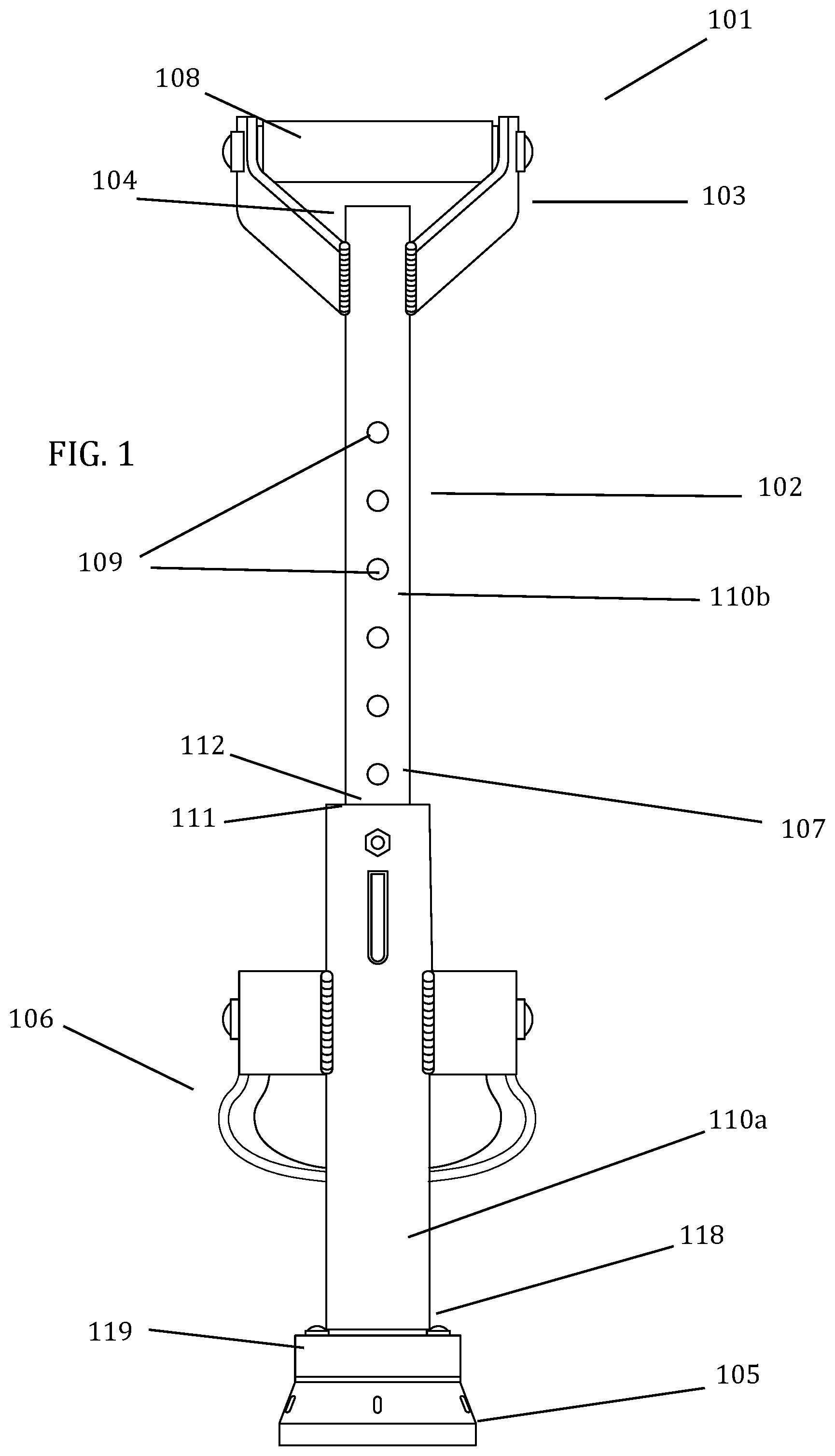 Patent US12090615 Figure 1 – Battering ram device and system