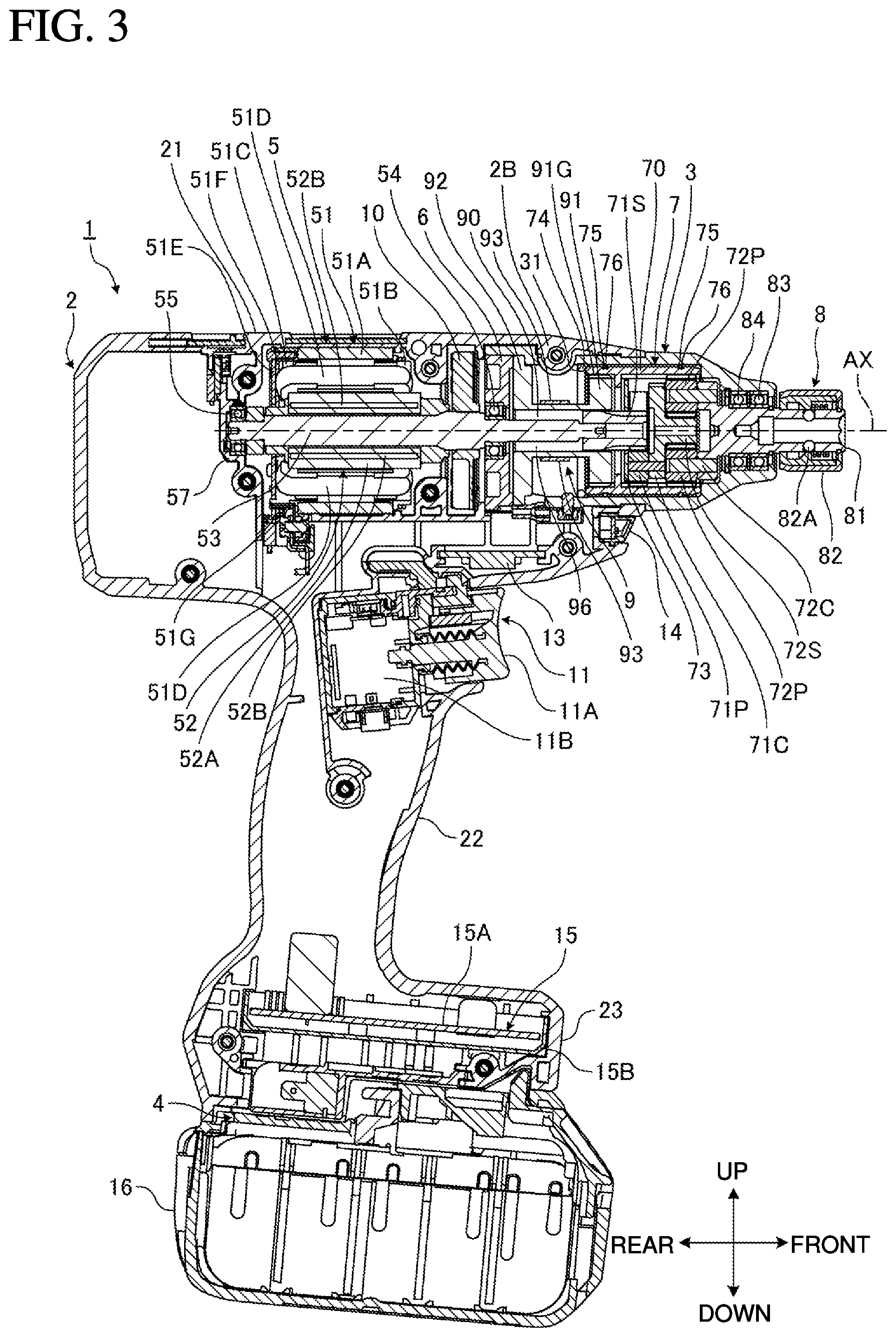 Patent US12090619 Figure 3 – Screwing machine and method for assembling screwing machine
