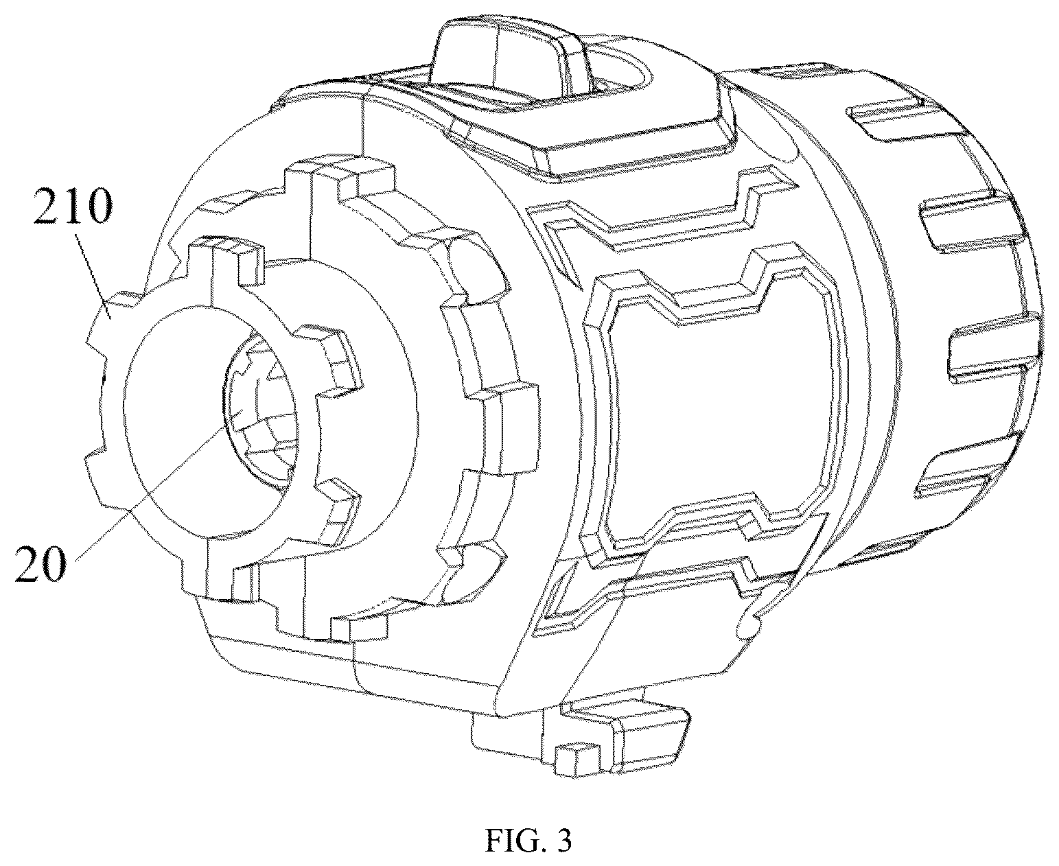 Patent US12090621 Figure 3 – Electric tool featuring quick assembly and assembly locking