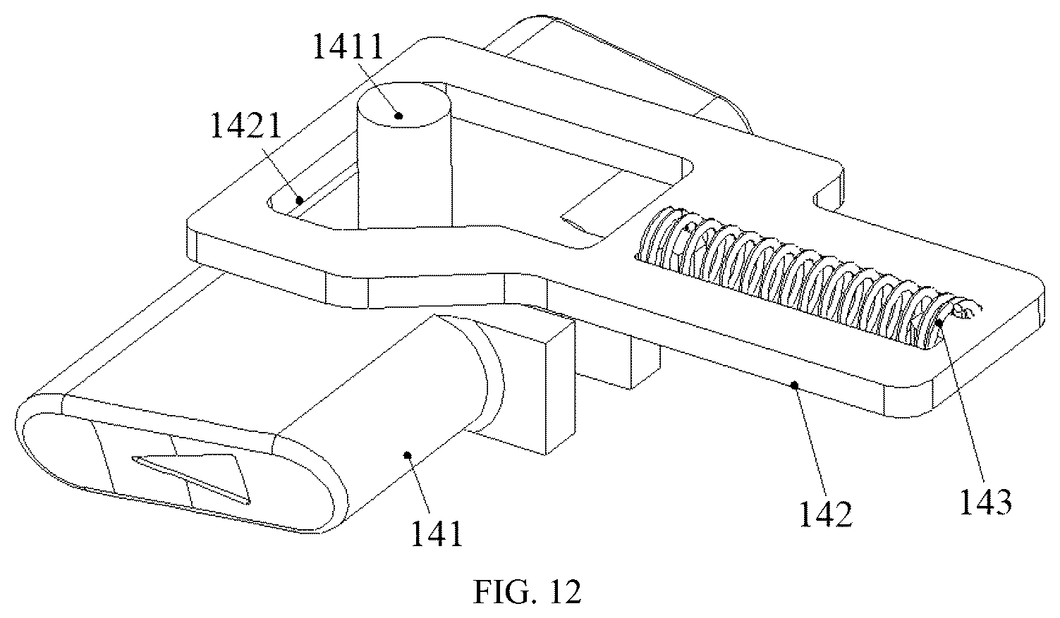 Patent US12090621 Figure 12 – Electric tool featuring quick assembly and assembly locking
