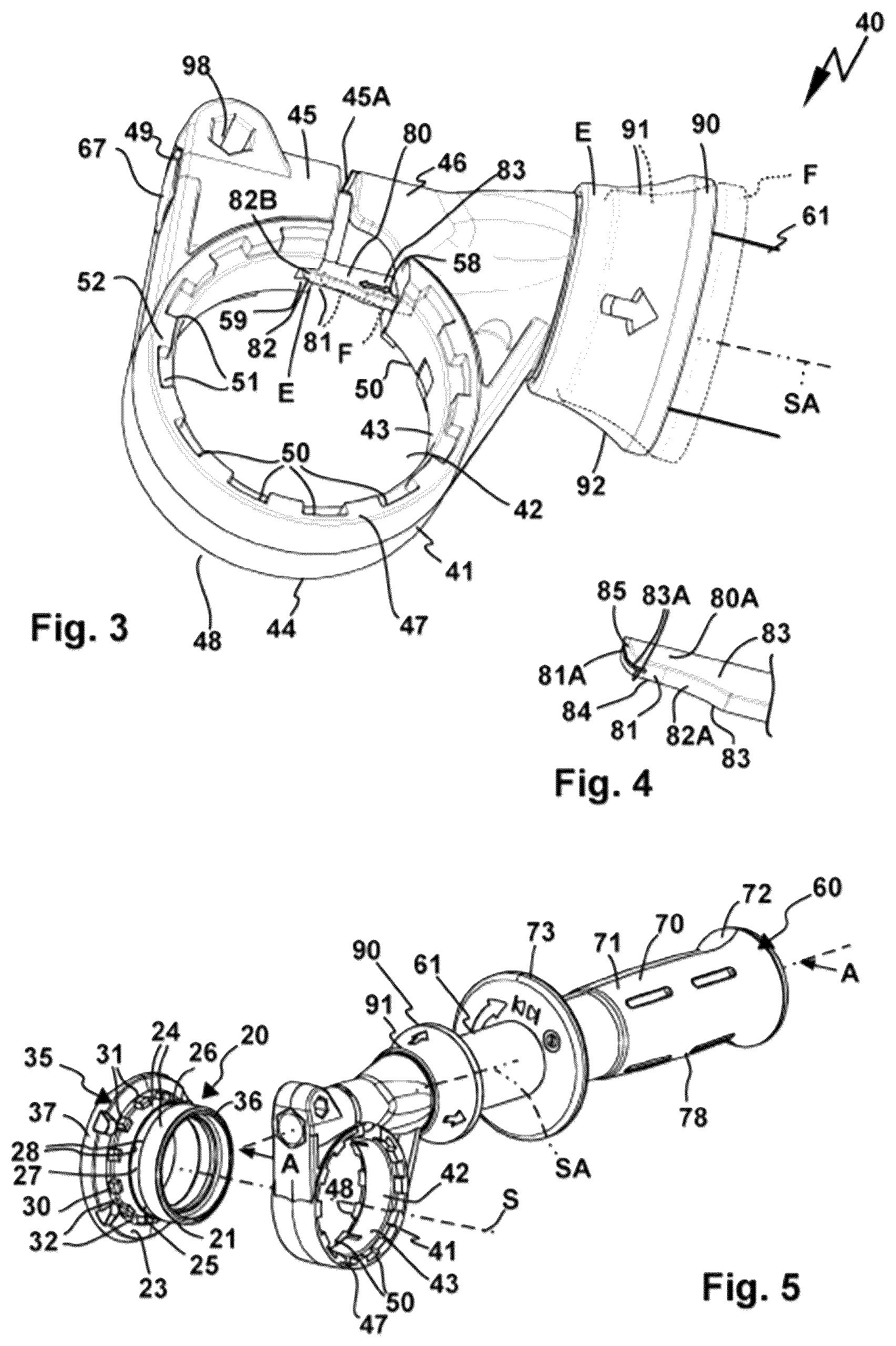 Patent US12090622 Figure 2 – Handle device for a hand-held power tool