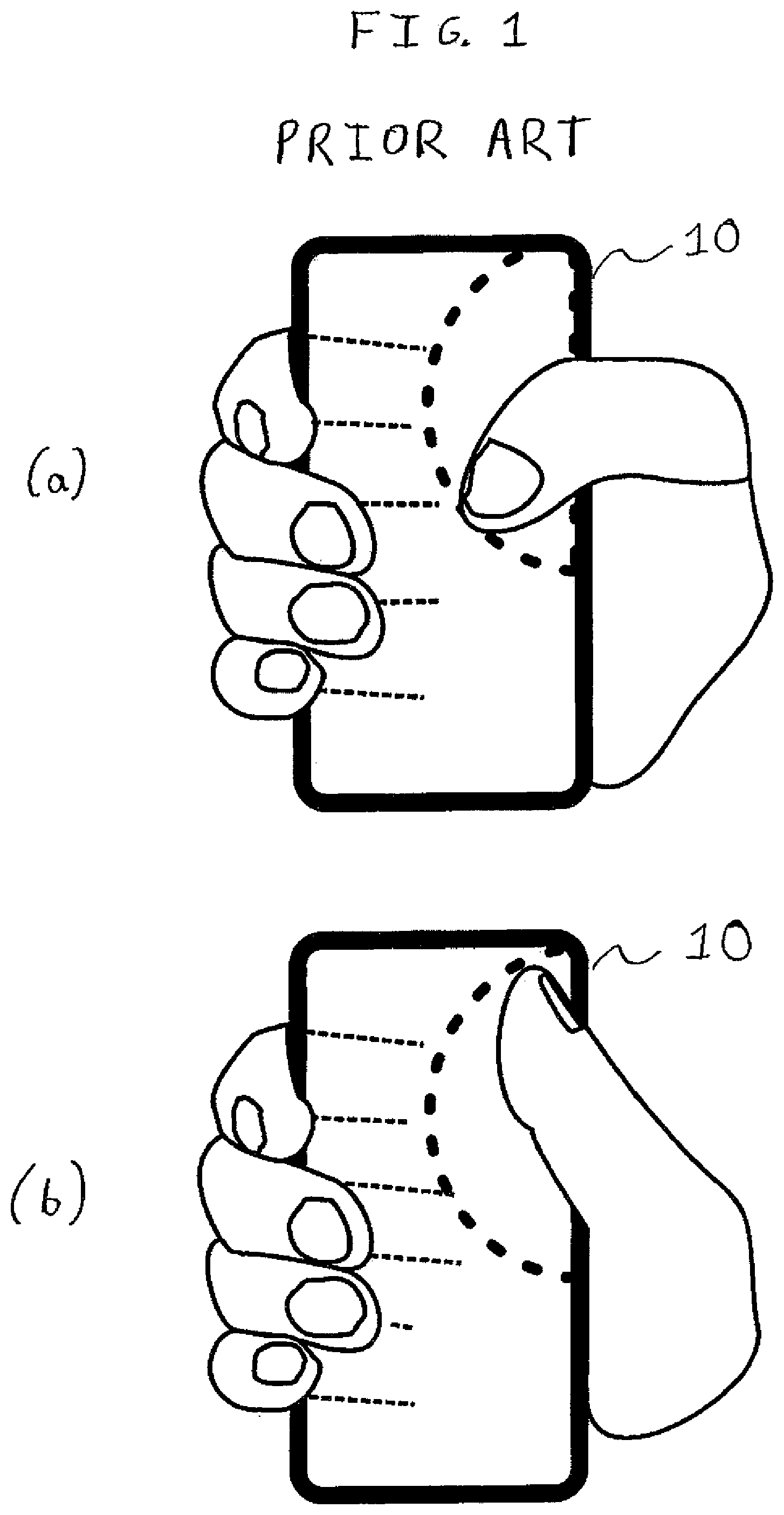 Patent US12090623 Figure 1 – Compacting grip for handheld devices