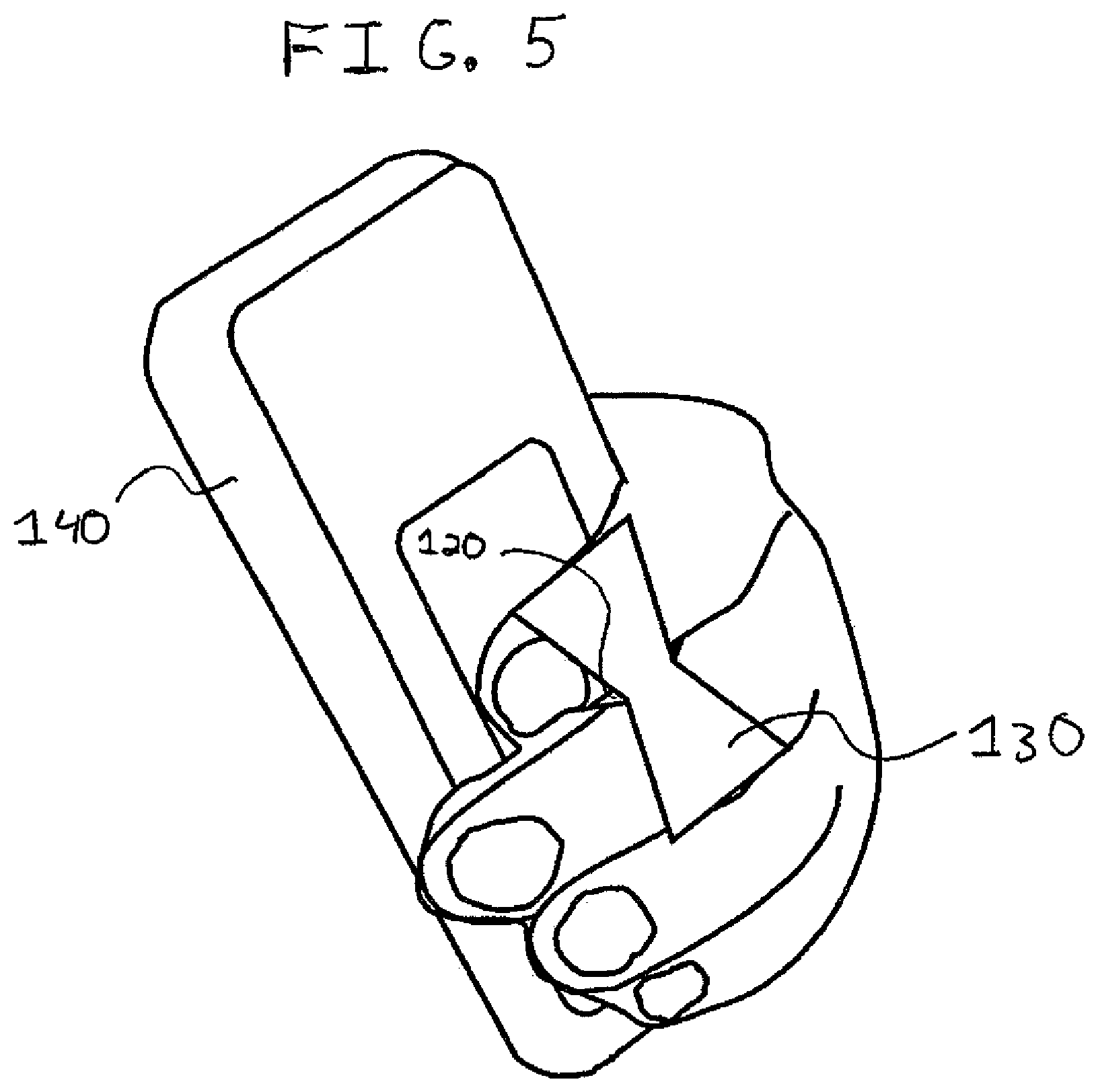 Patent US12090623 Figure 5 – Compacting grip for handheld devices