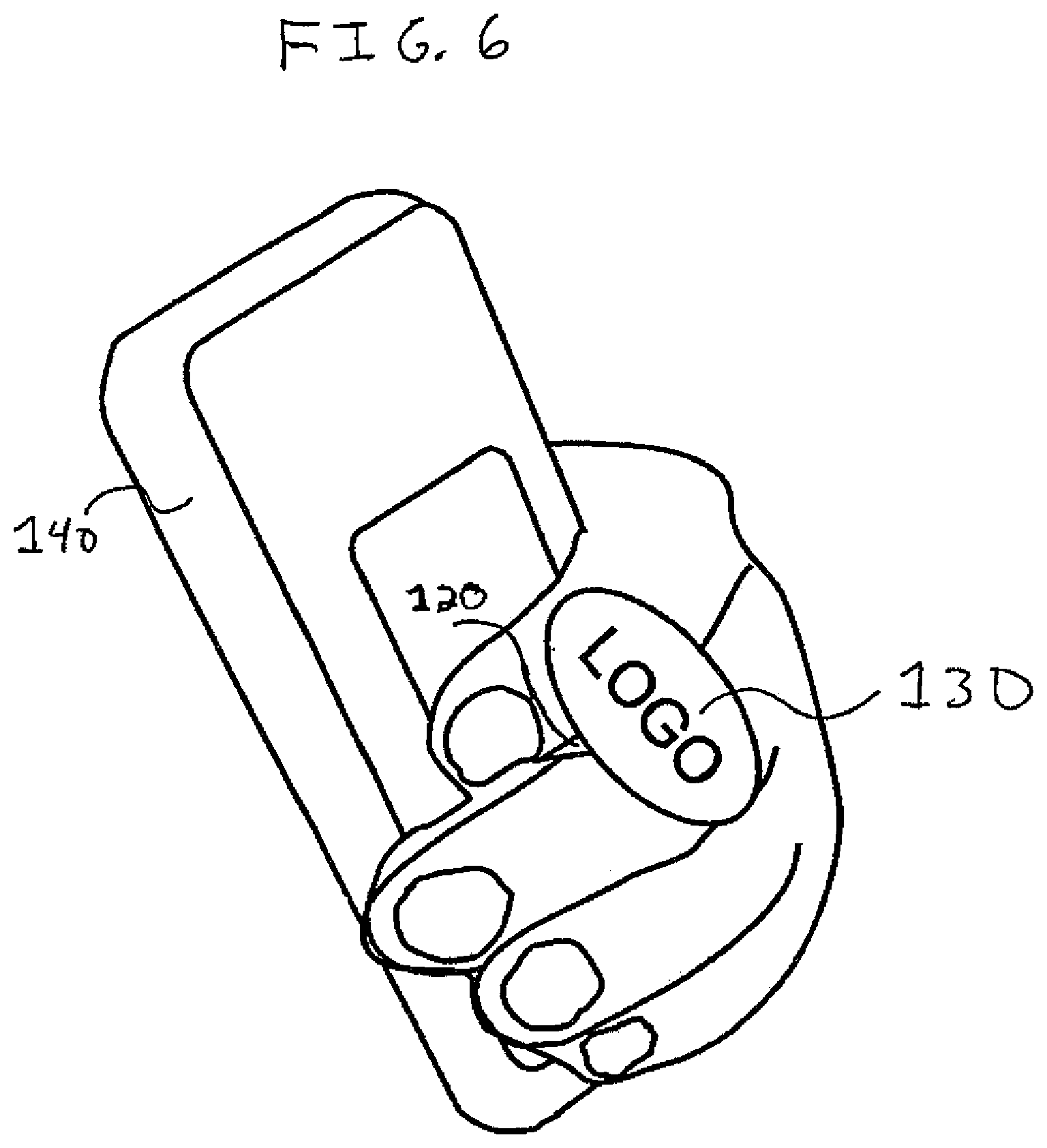Patent US12090623 Figure 6 – Compacting grip for handheld devices