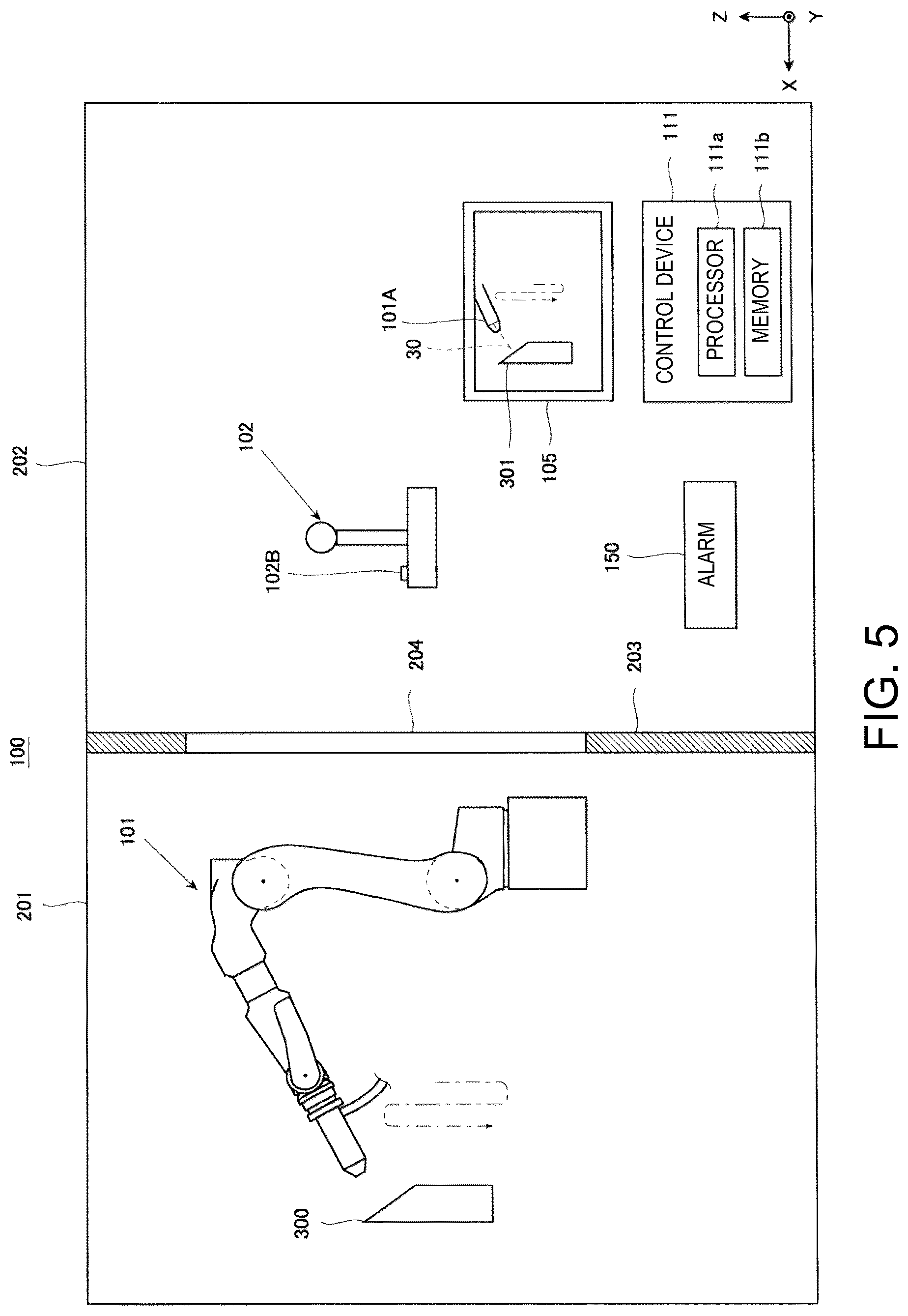Patent US12090630 Figure 5 – Robot system