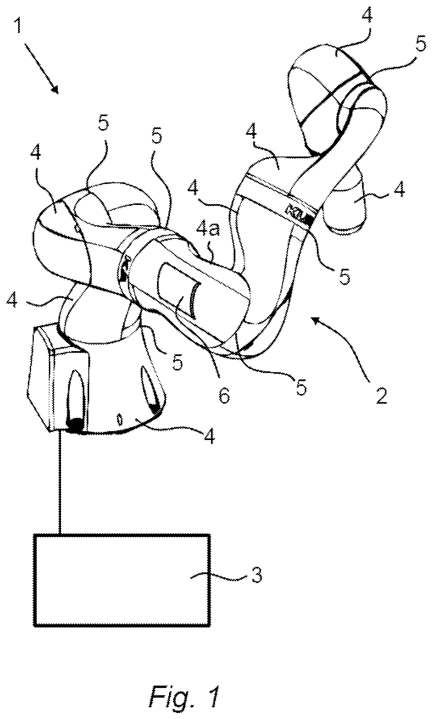 Patent US12090631 Figure 1 – Robotic arm comprising a human-machine interface