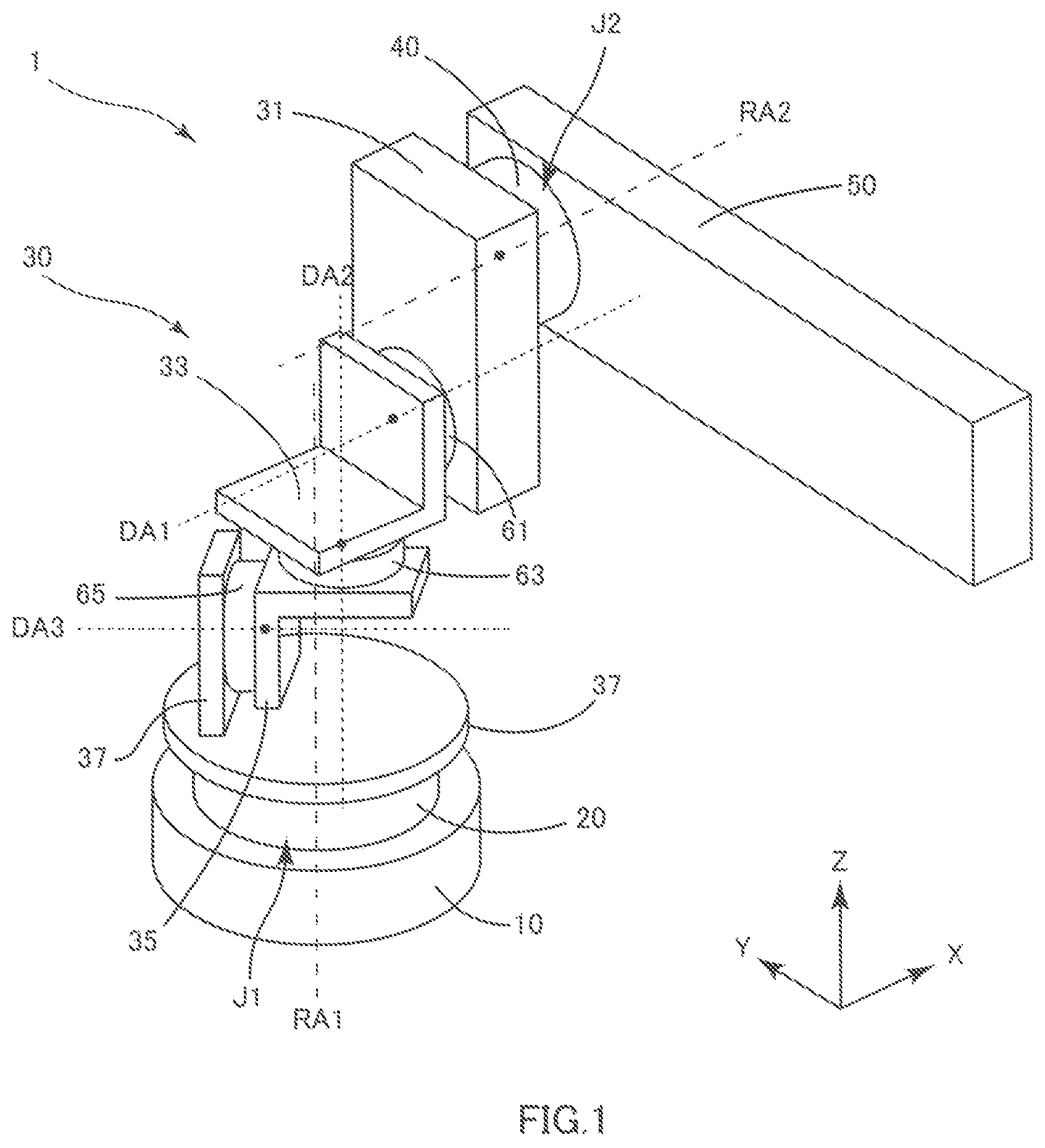Patent US12090632 Figure 1 – Robot arm mechanism