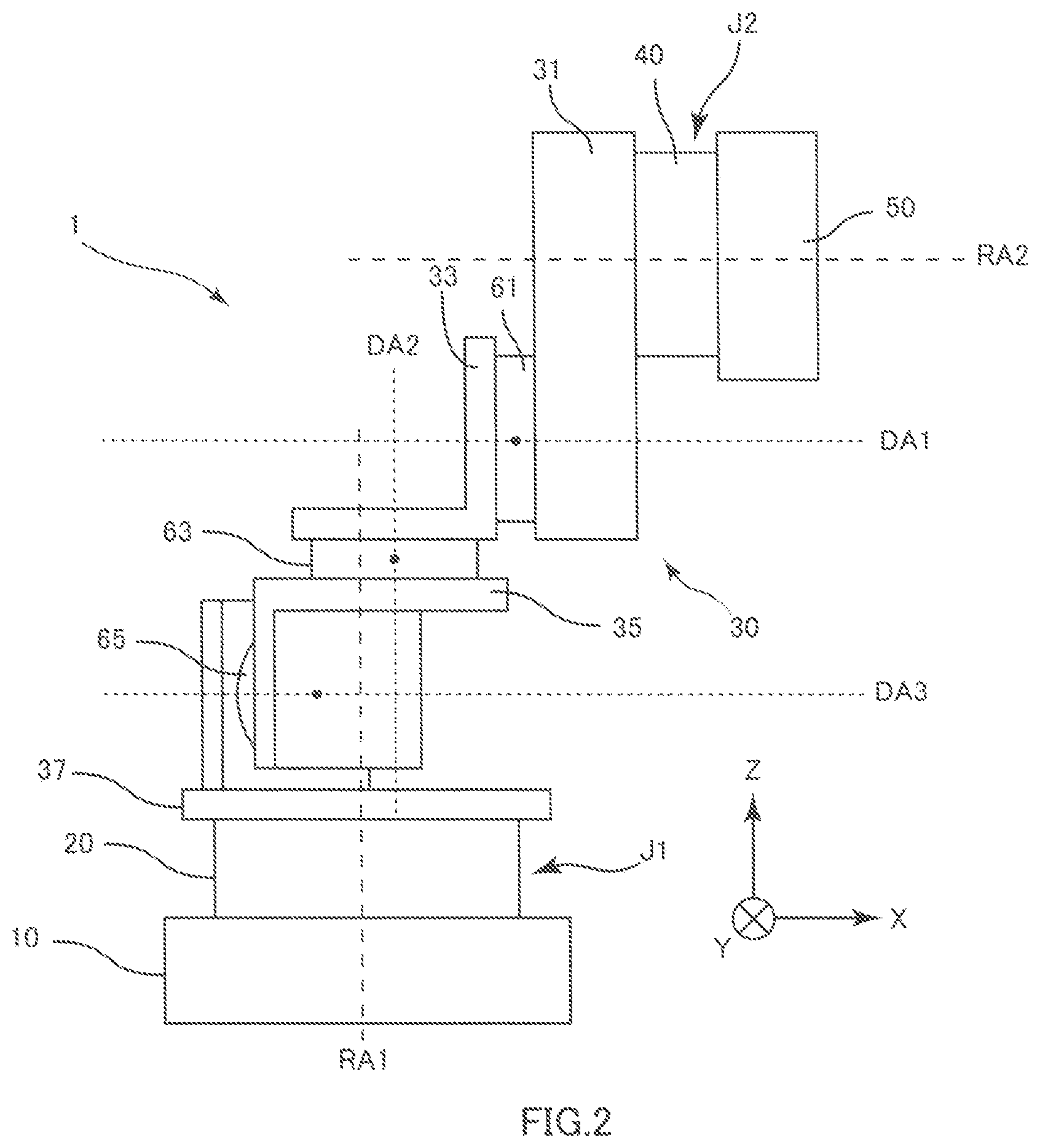 Patent US12090632 Figure 2 – Robot arm mechanism