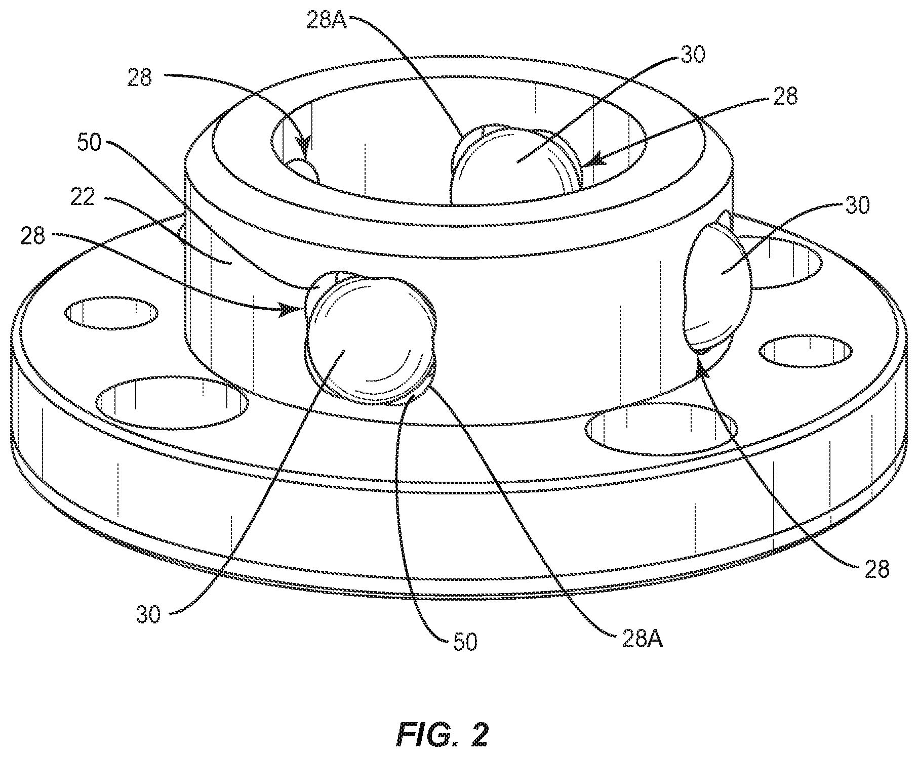 Patent US12090638 Figure 2 – Robotic tool changer having debris passages for channeling debris from the ball-locking mechanism