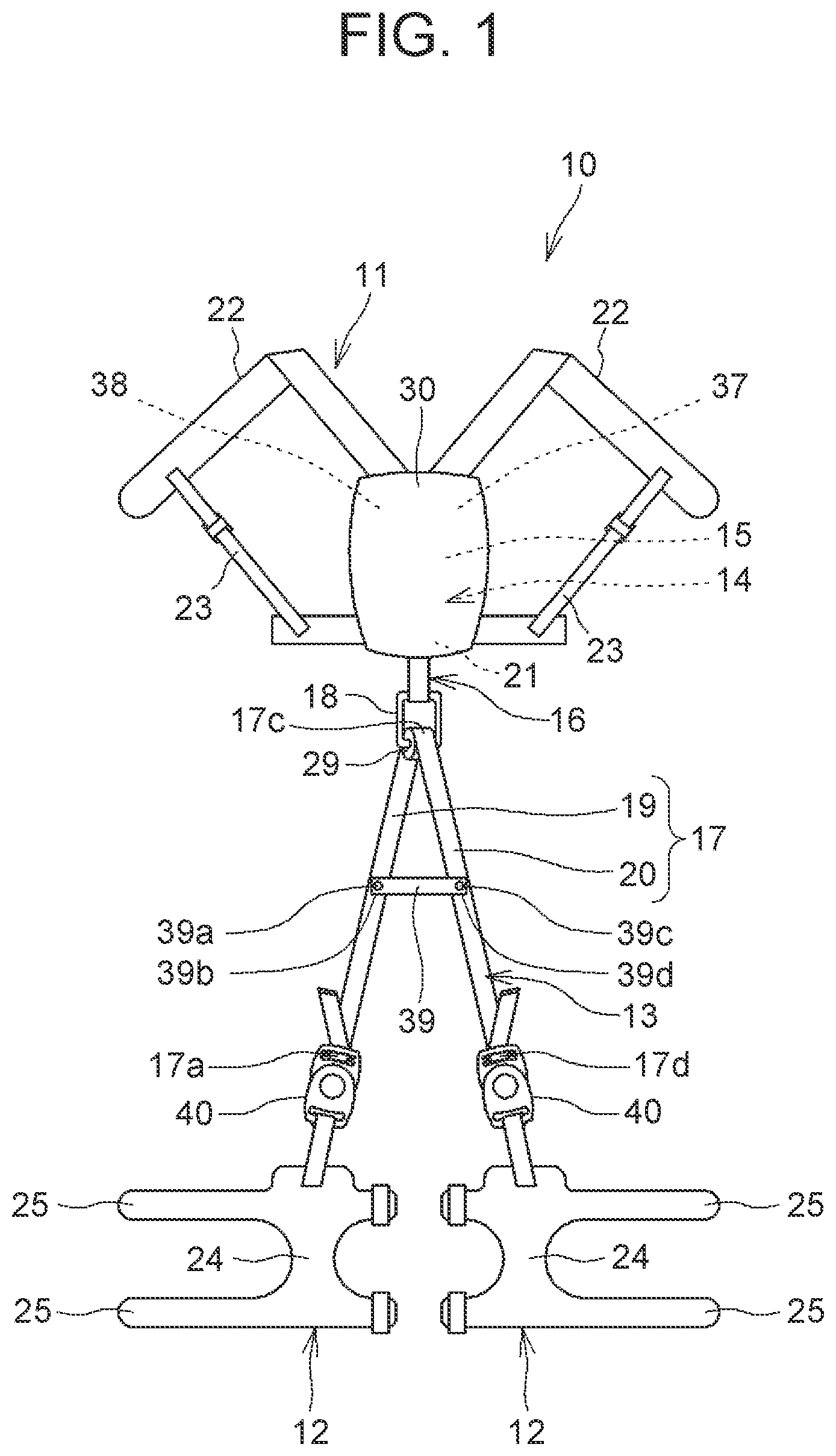 Patent US12090653 Figure 1 – Assist device