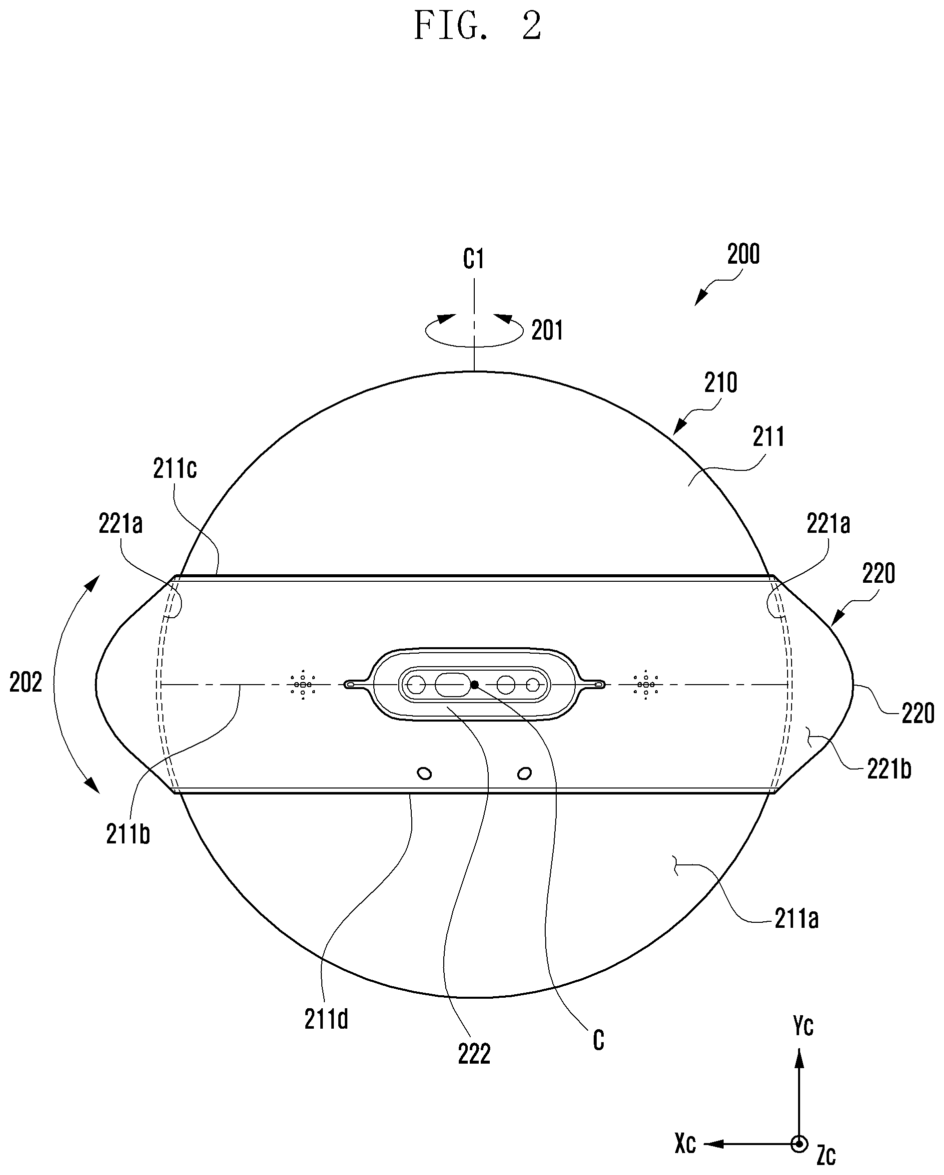 Patent US12090654 Figure 2 – Rotatable electronic device comprising sensor