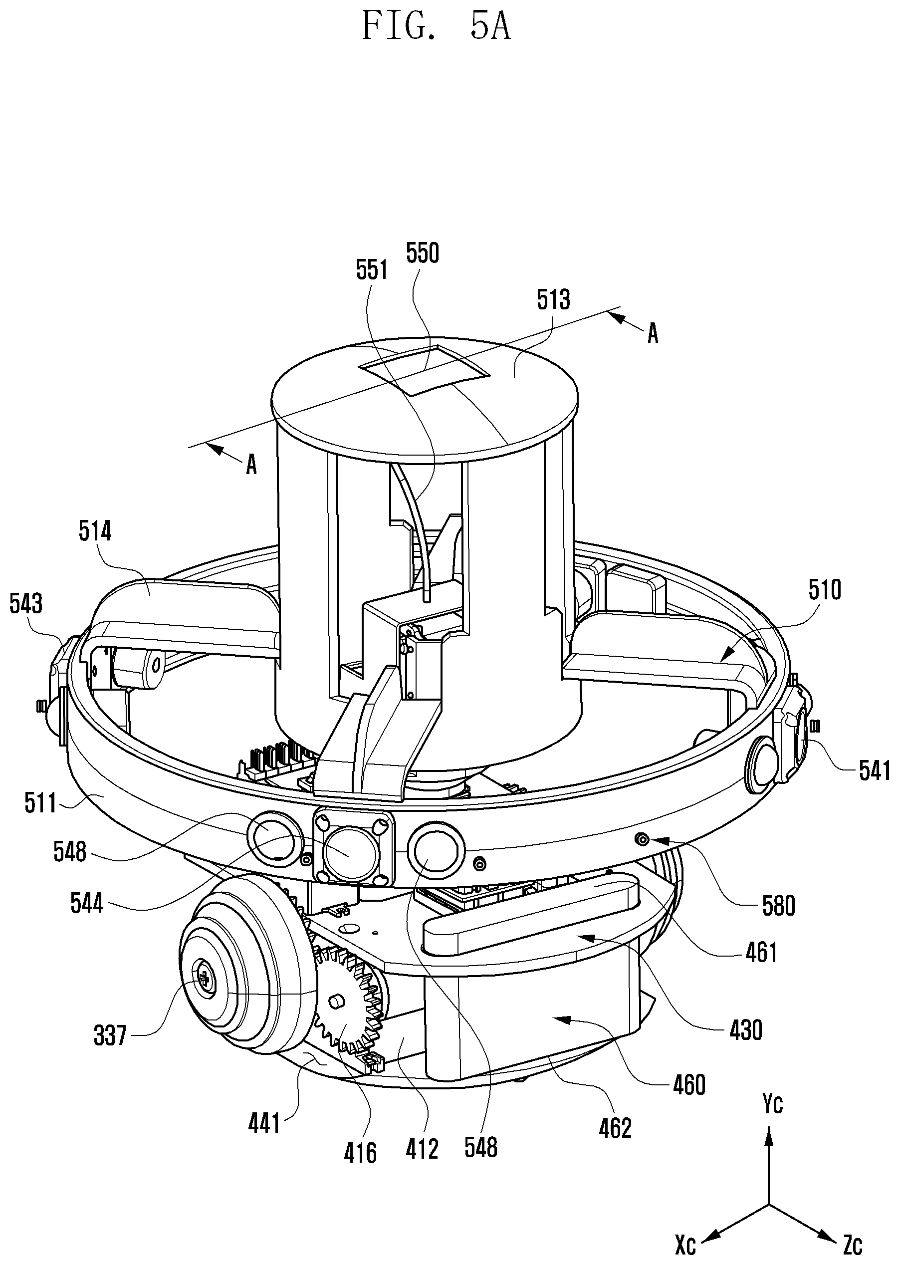 Patent US12090654 Figure 5 – Rotatable electronic device comprising sensor