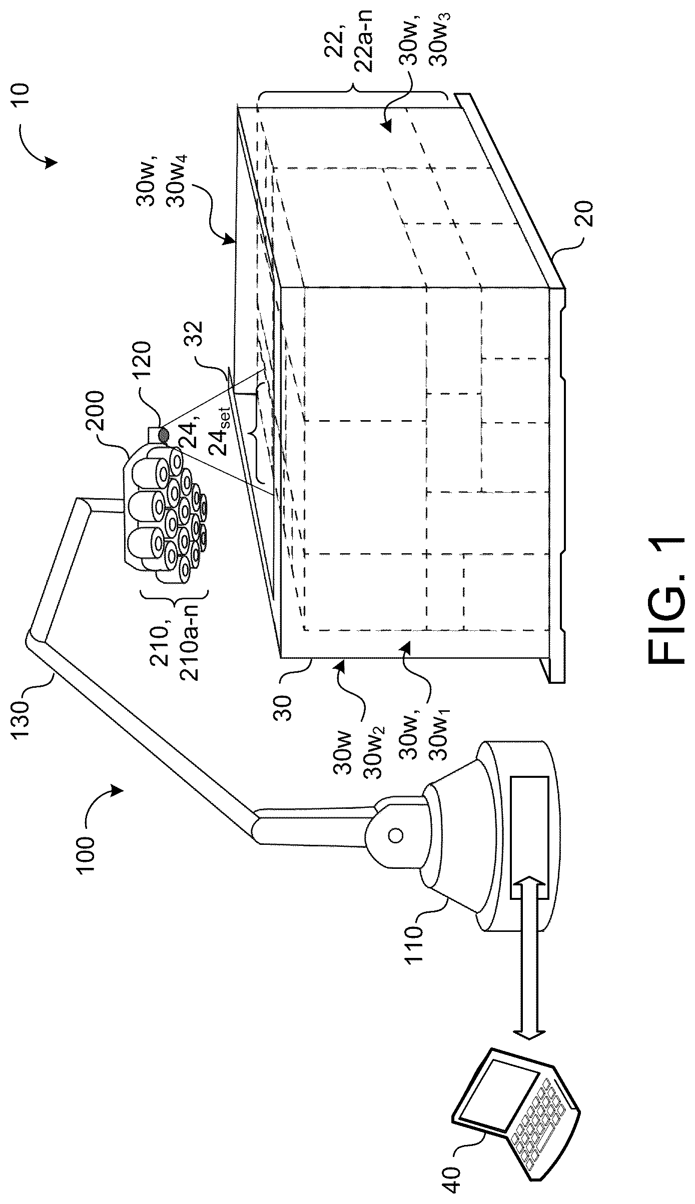 Patent US12090656 Figure 1 – Manipulating boxes using a zoned gripper
