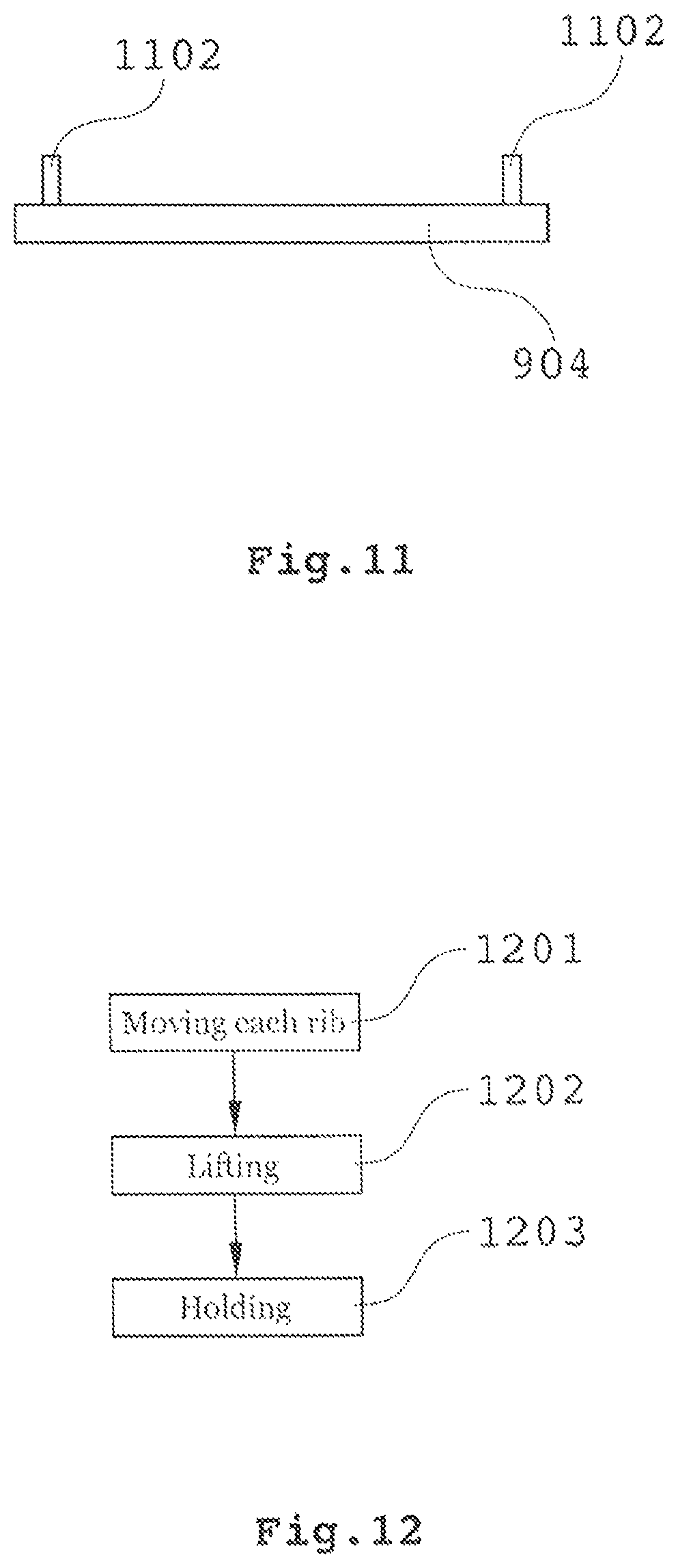 Patent US12090659 Figure 6 – Table, a method and a system for handling beam-cut parts