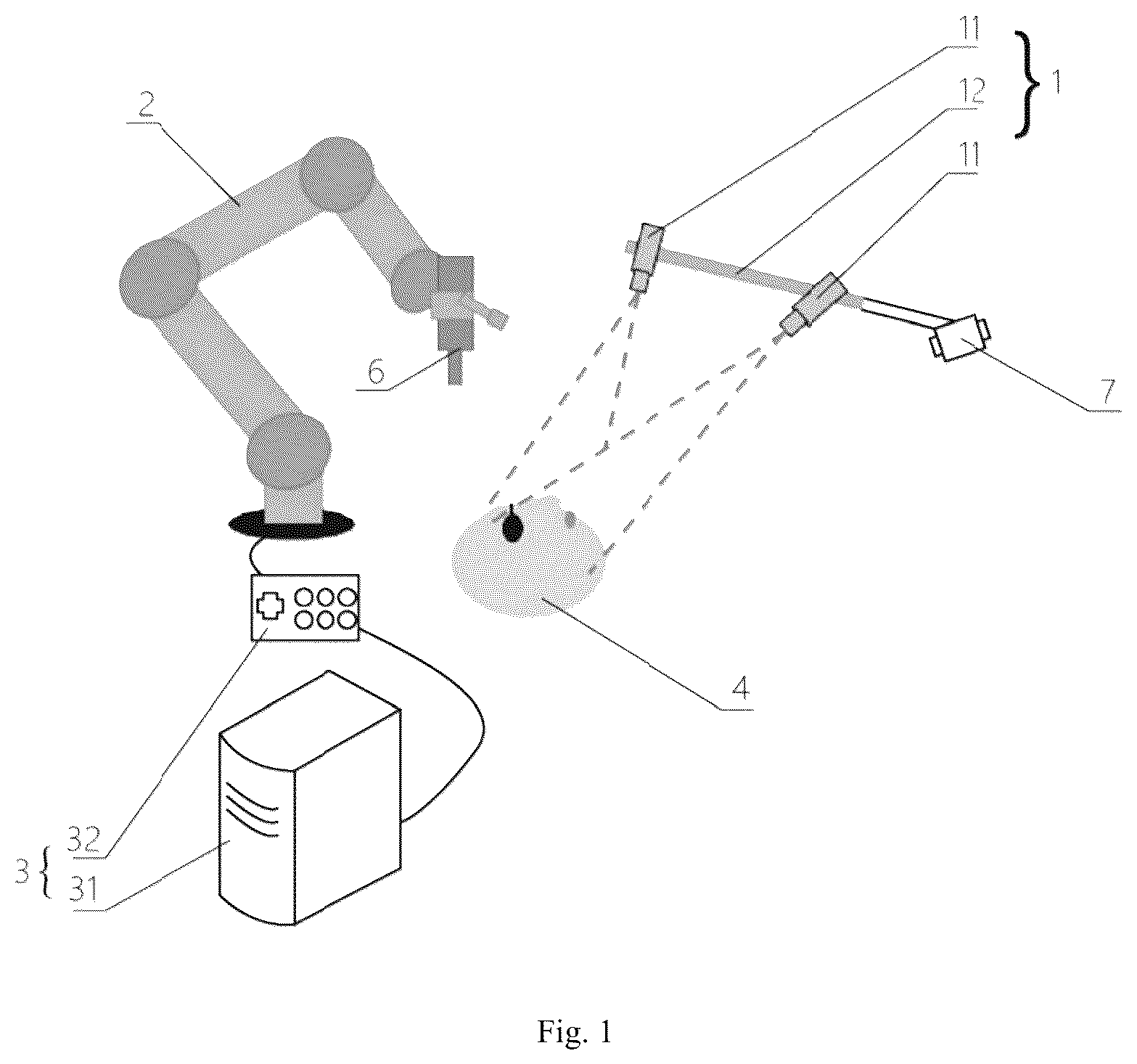 Patent US12090663 Figure 1 – Robot arm control method and skin surface treatment apparatus