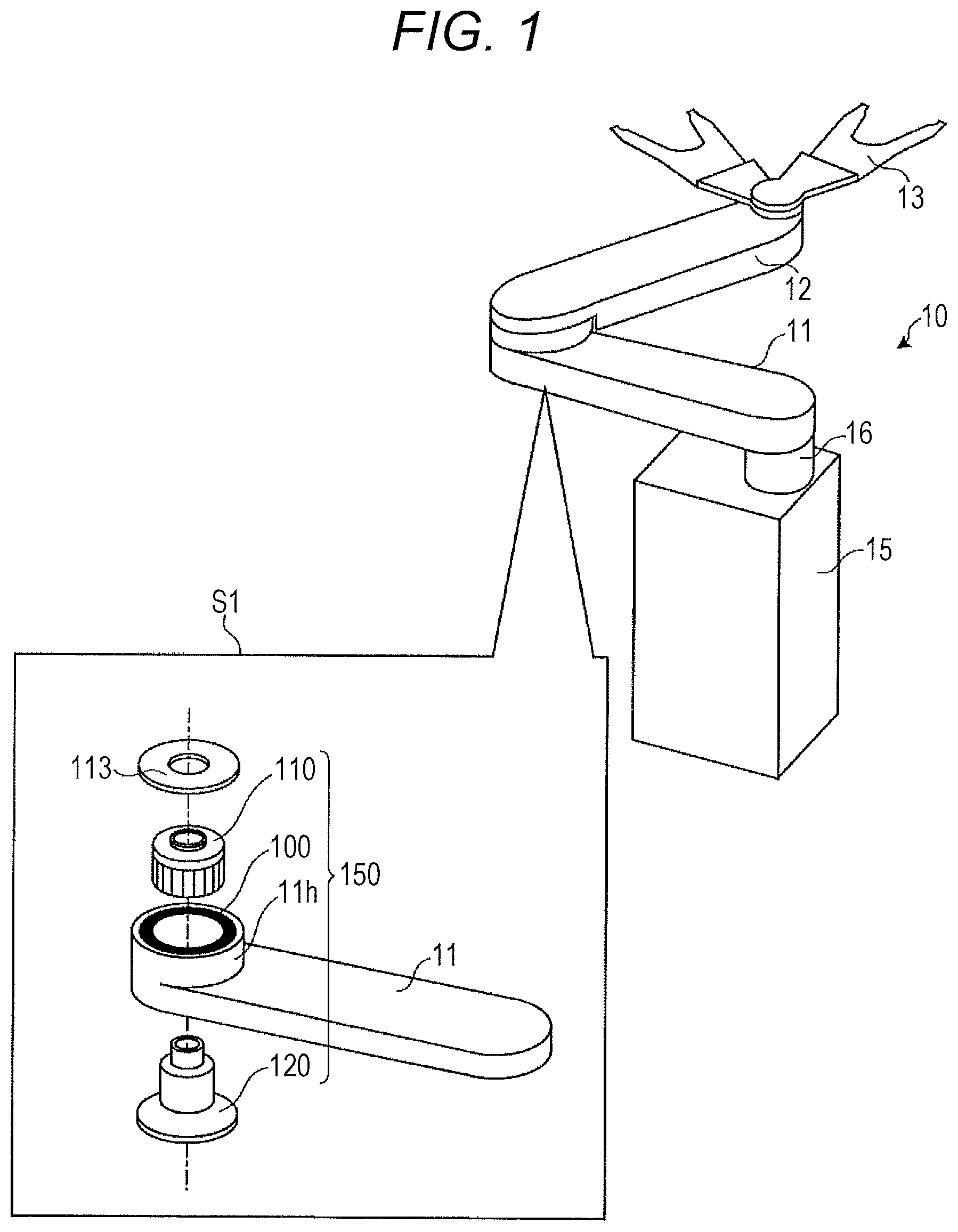 Patent US12090670 Figure 1 – Transfer robot and robot system
