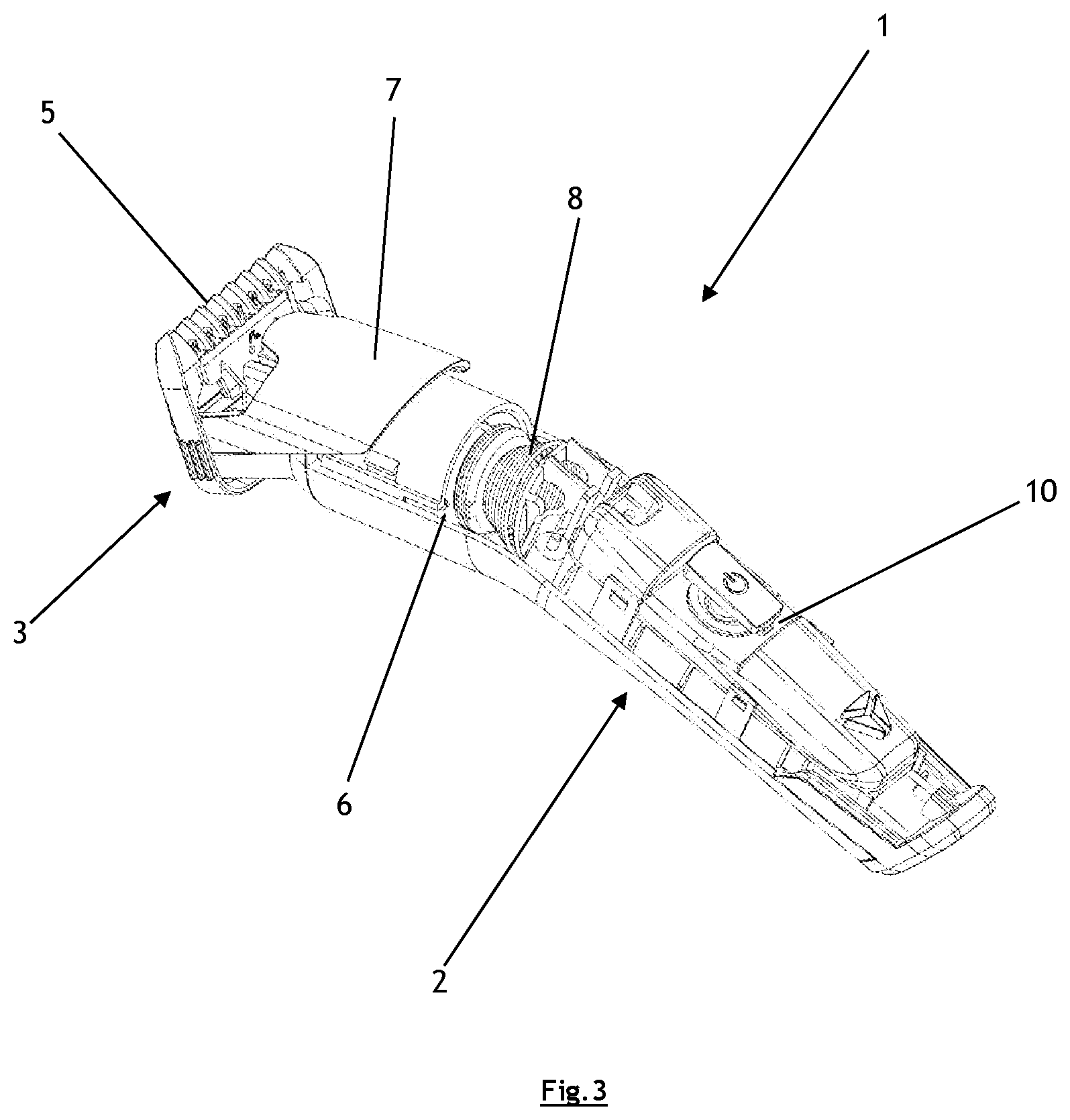 Patent US12090675 Figure 3 – Beard trimmer with suspension system for the cutting unit
