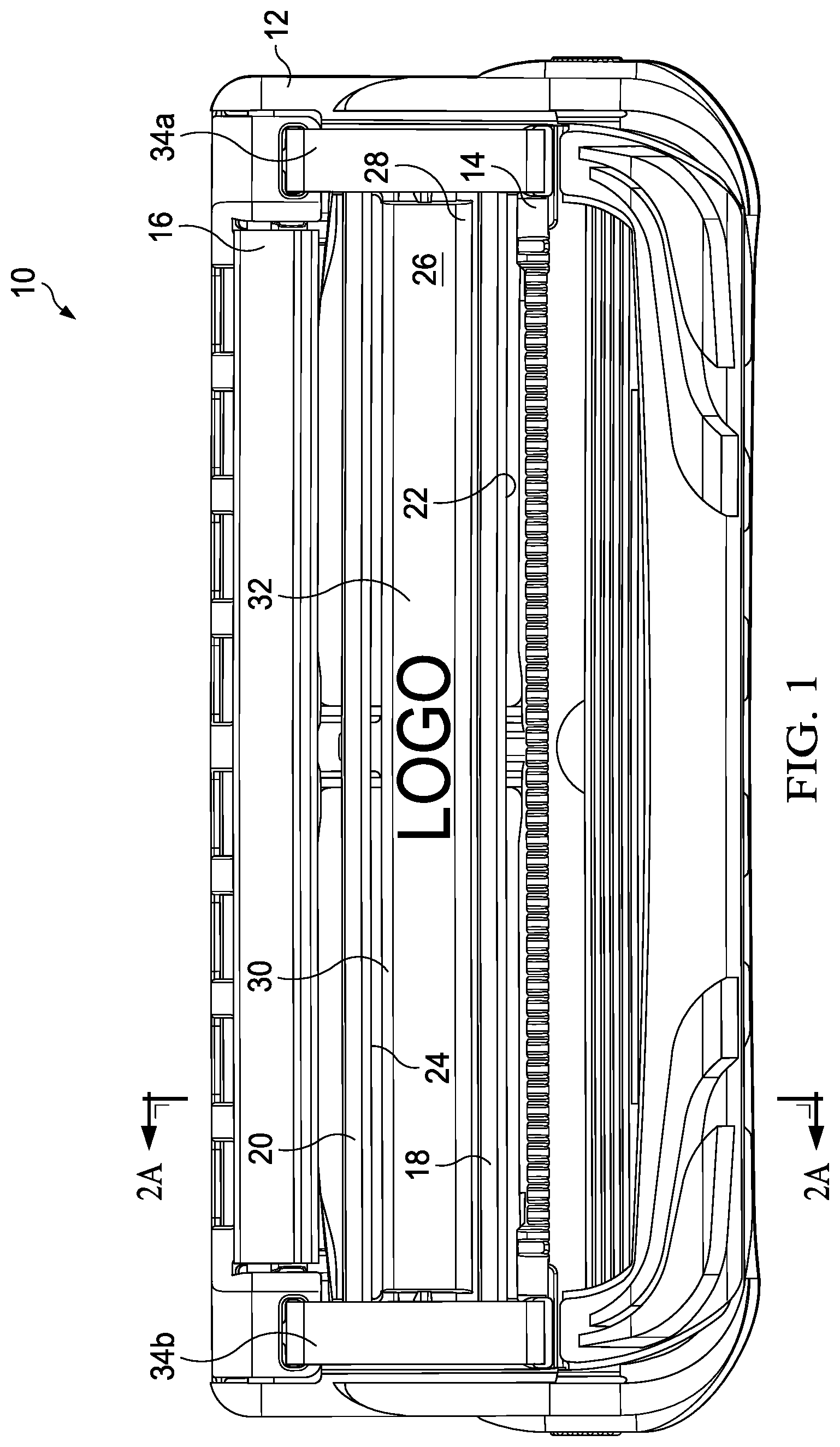 Patent US12090676 Figure 1 – Shaving razor cartridge