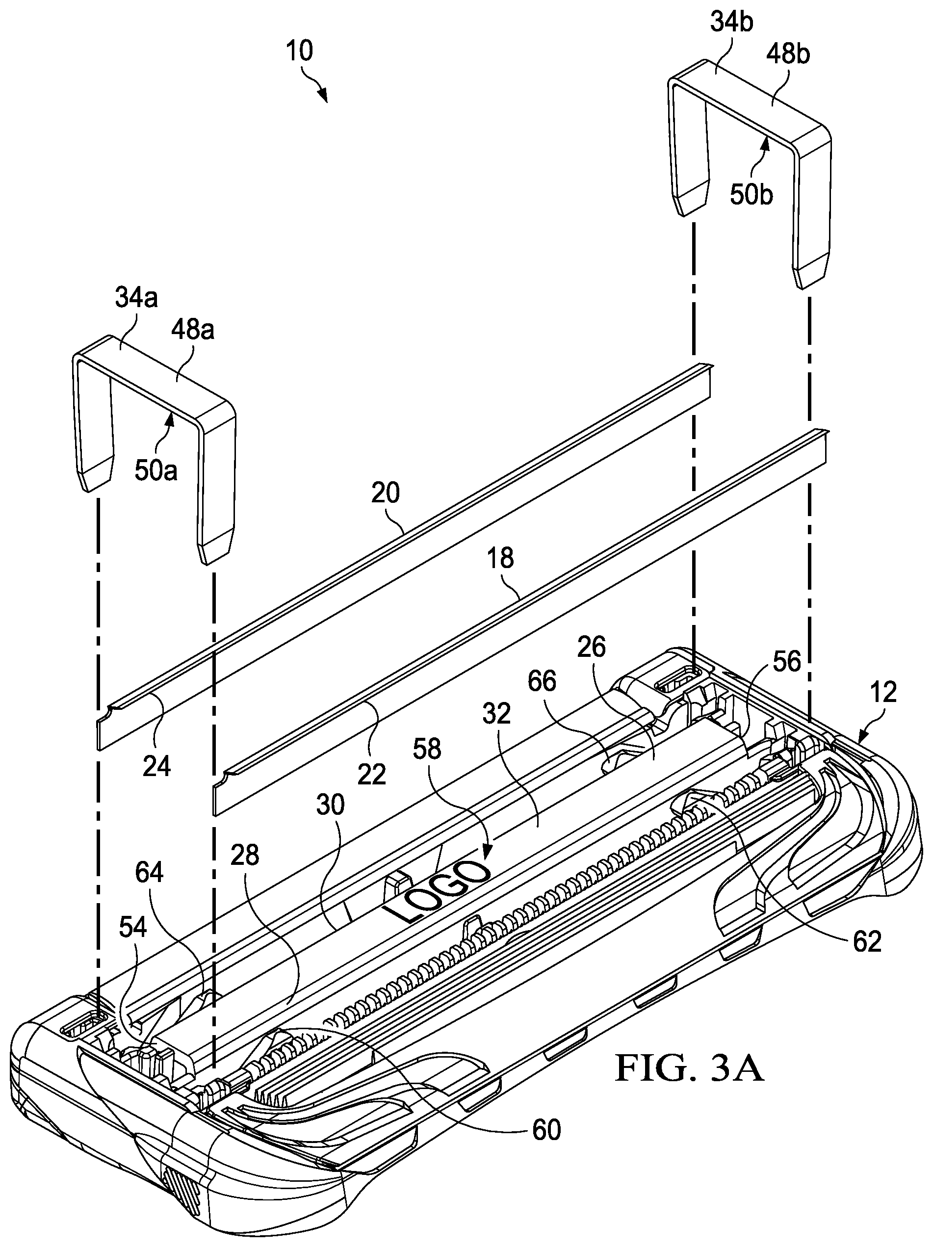 Patent US12090676 Figure 4 – Shaving razor cartridge