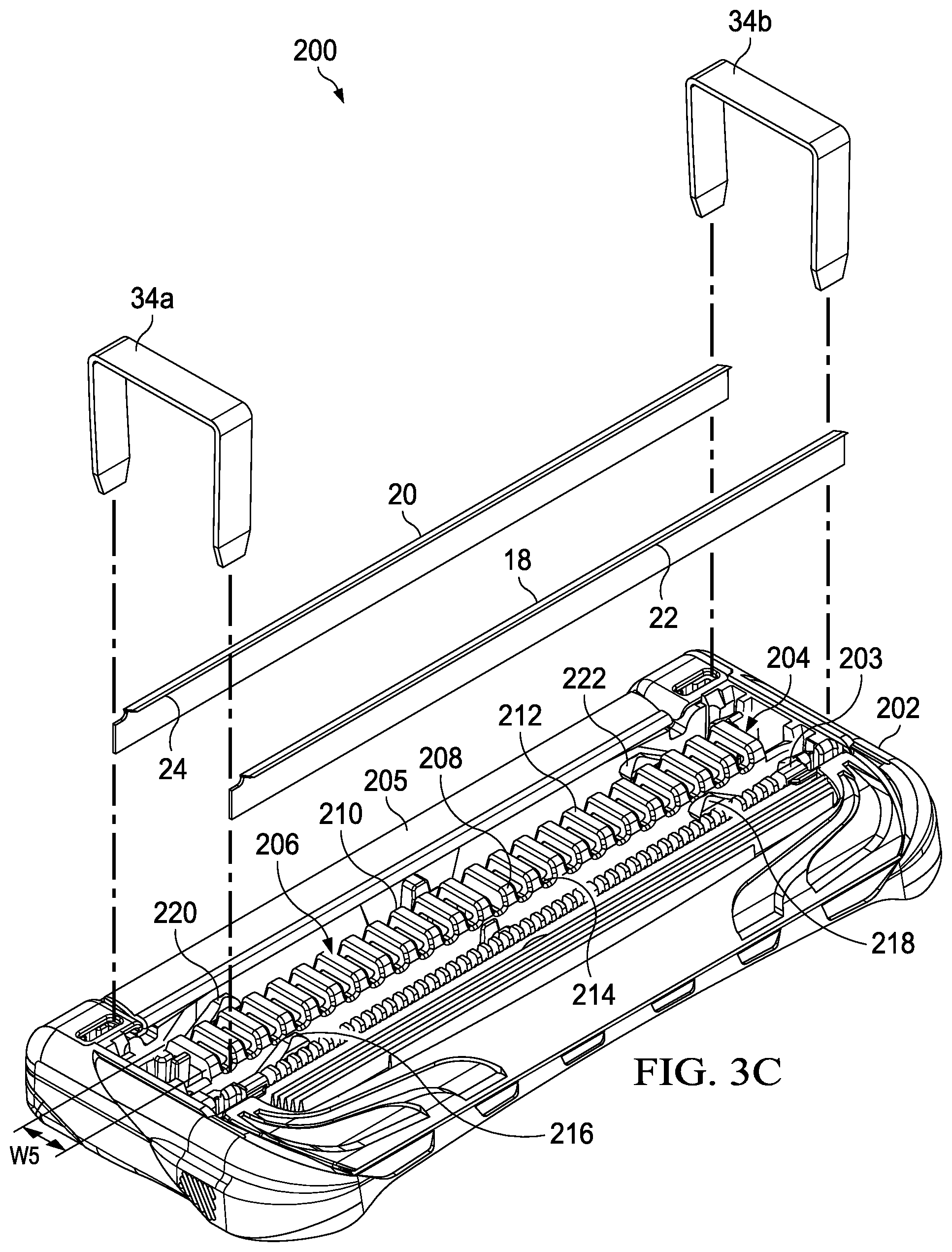 Patent US12090676 Figure 6 – Shaving razor cartridge
