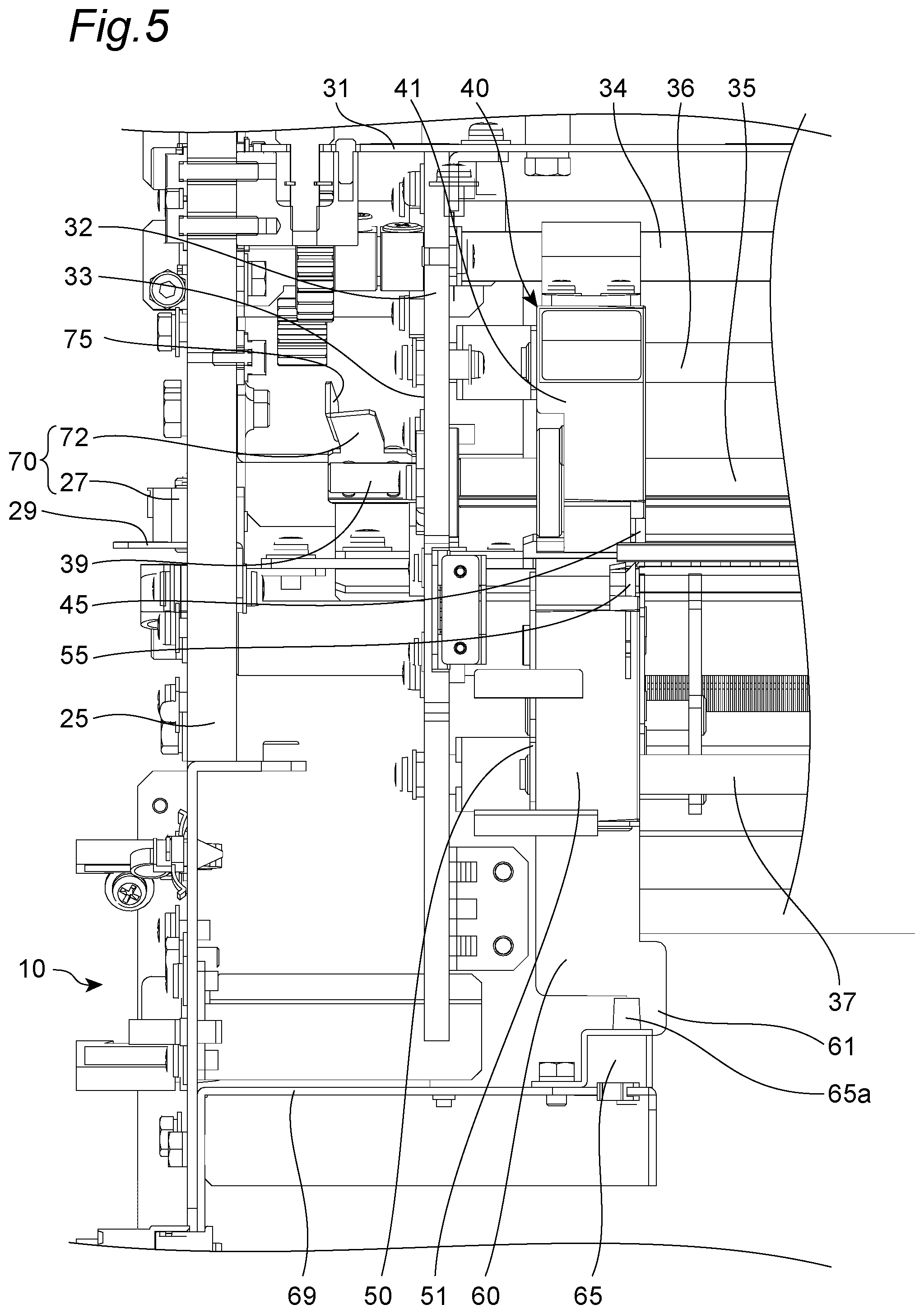 Patent US12090680 Figure 5 – Sheet processing machine