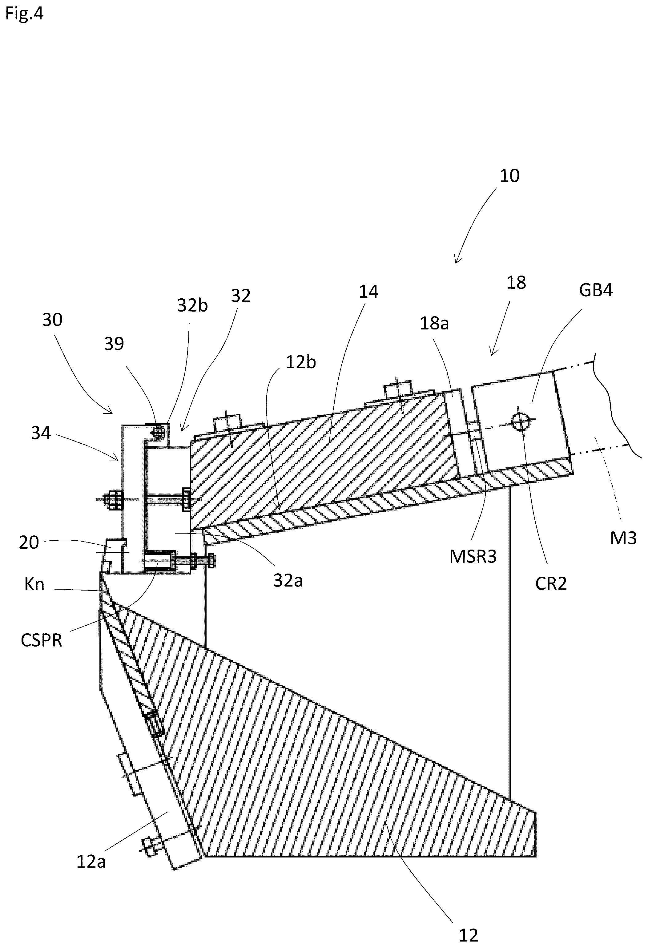 Patent US12090681 Figure 4 – Knife carriage, a rotary veneer lathe having the same, and a veneer slicer having the same
