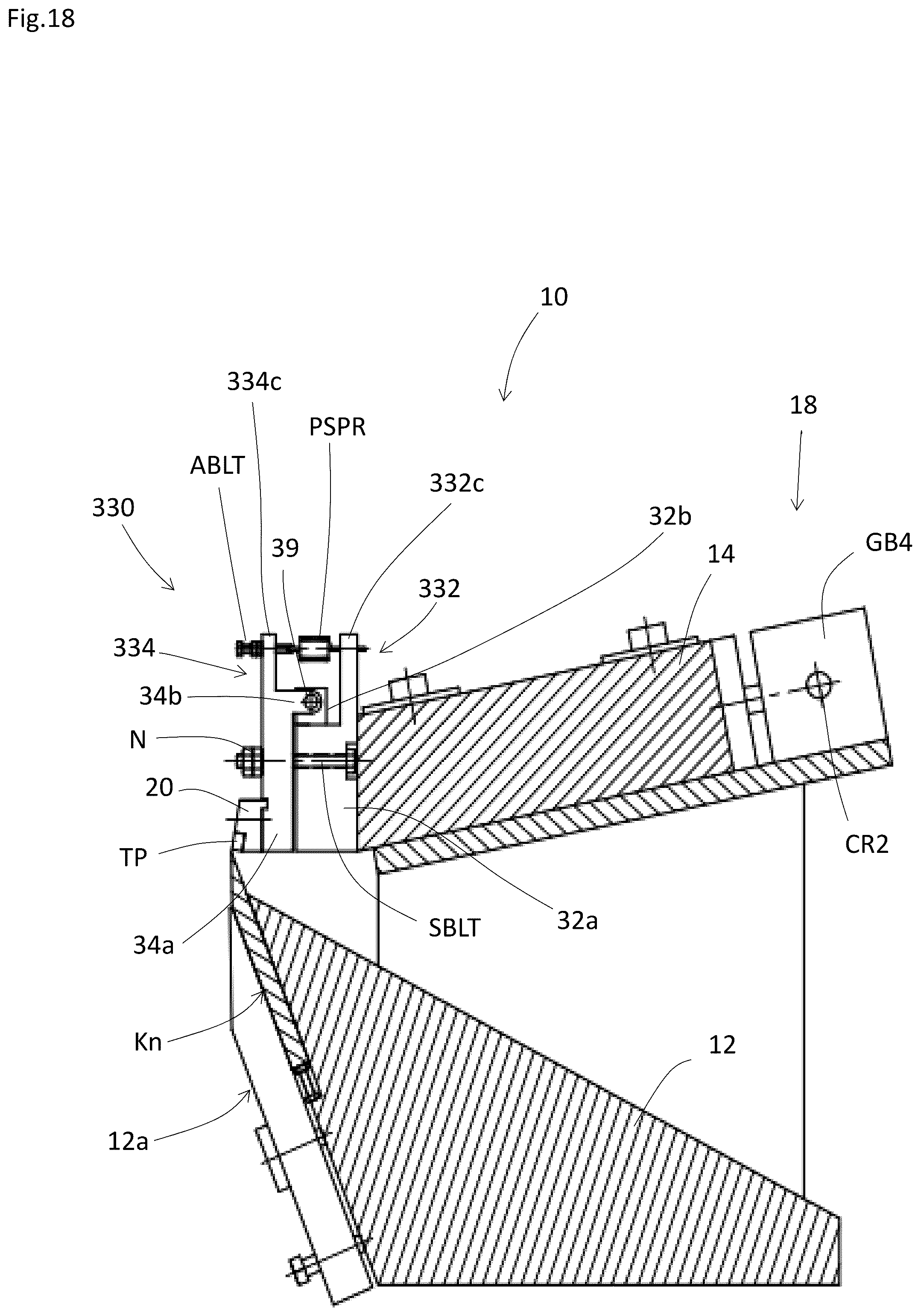 Patent US12090681 Figure 18 – Knife carriage, a rotary veneer lathe having the same, and a veneer slicer having the same