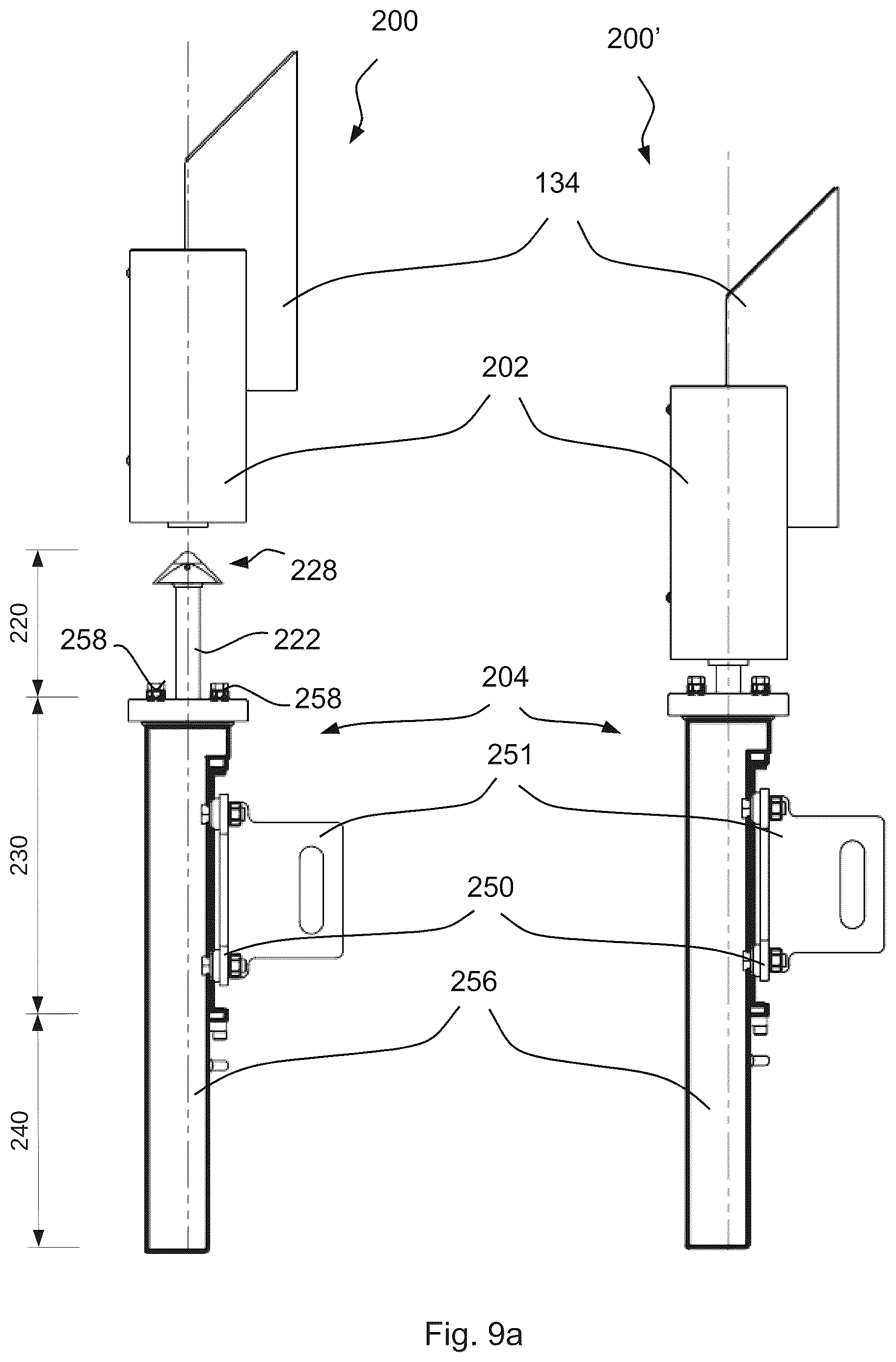 Patent US12090686 Figure 11 – Mould aligner for a wind turbine blade shell mould including a freely rotating spinner element