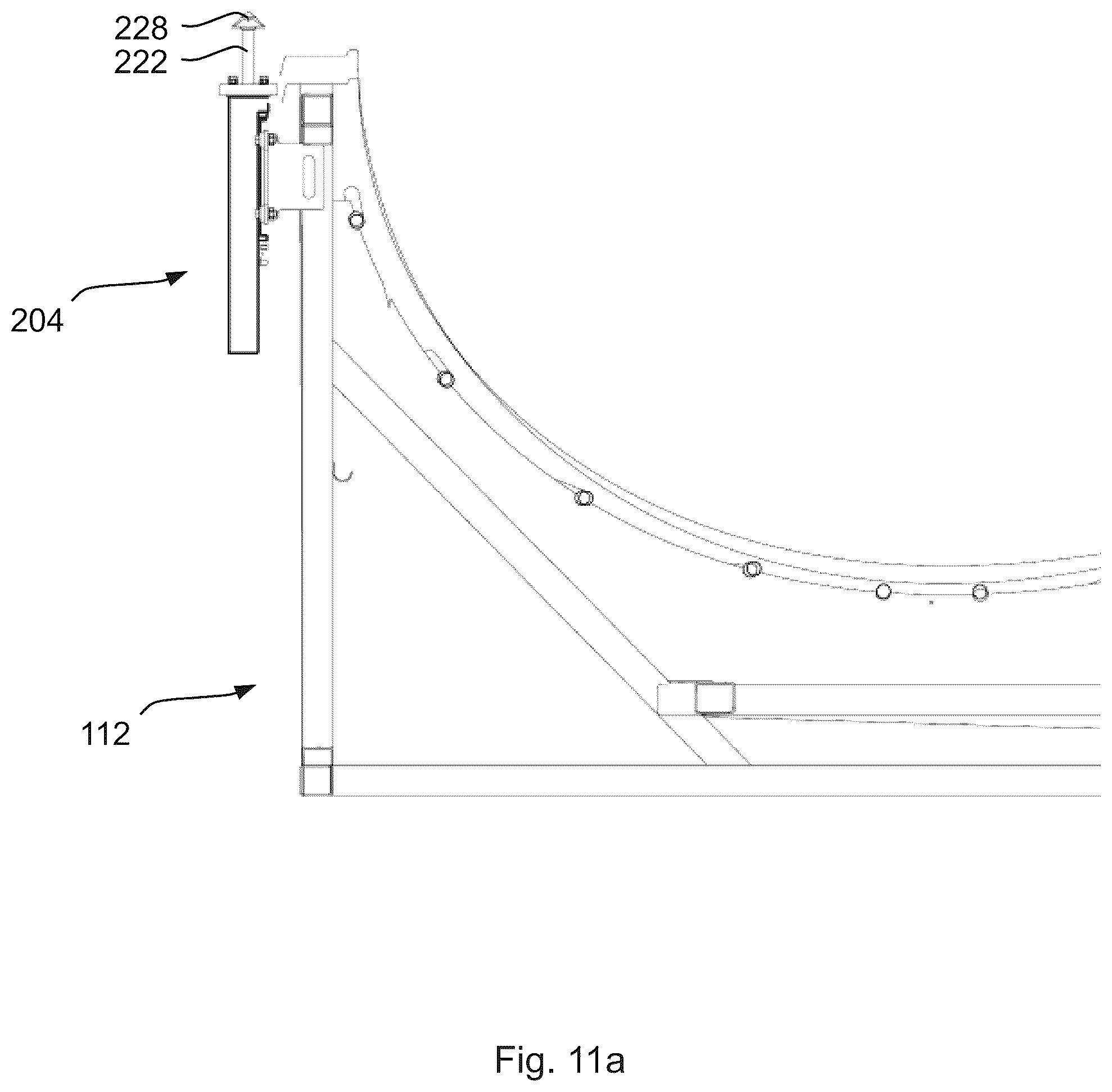 Patent US12090686 Figure 14 – Mould aligner for a wind turbine blade shell mould including a freely rotating spinner element