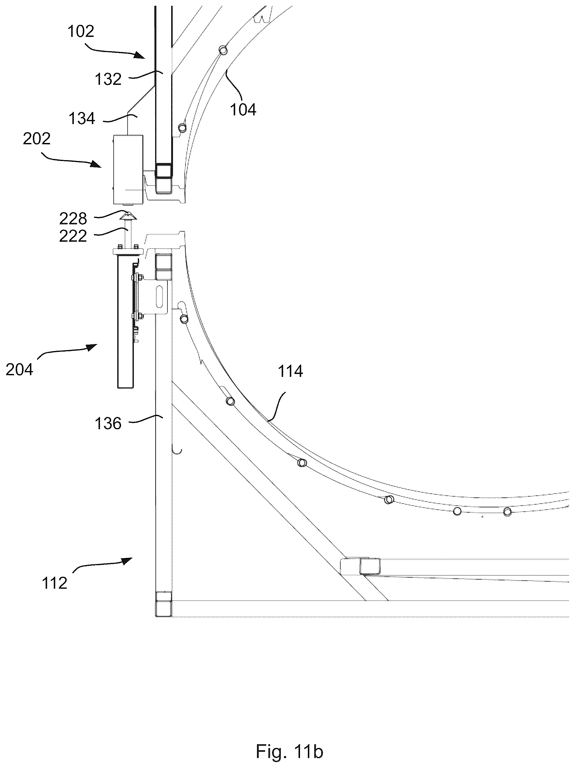 Patent US12090686 Figure 15 – Mould aligner for a wind turbine blade shell mould including a freely rotating spinner element