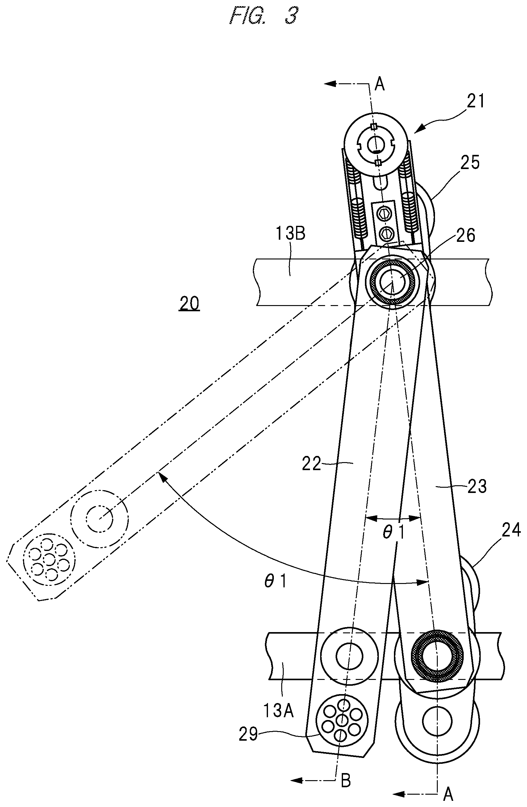 Patent US12090688 Figure 3 – Stretching apparatus and parts replacement method of stretching apparatus
