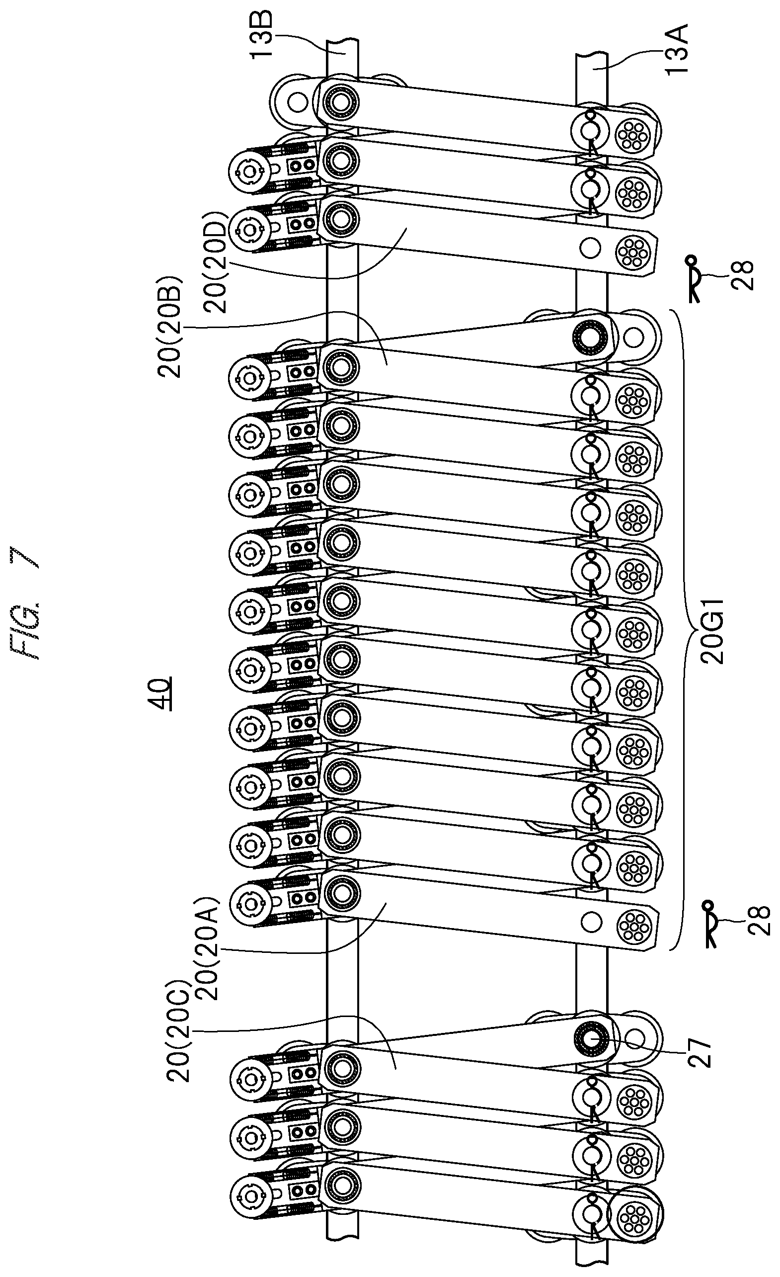 Patent US12090688 Figure 7 – Stretching apparatus and parts replacement method of stretching apparatus