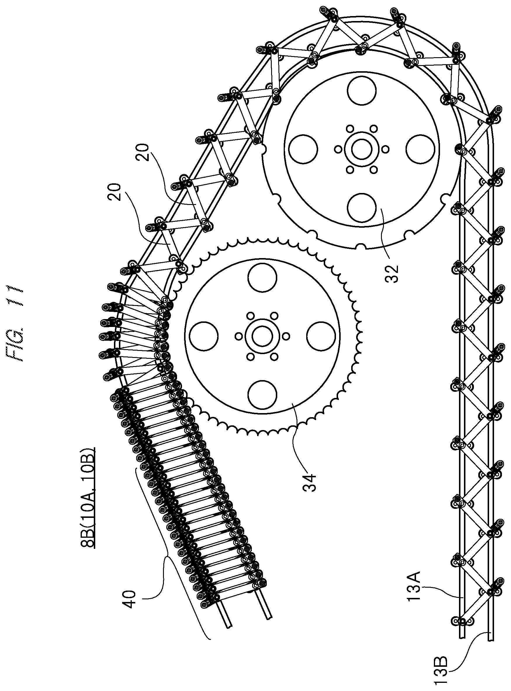 Patent US12090688 Figure 11 – Stretching apparatus and parts replacement method of stretching apparatus