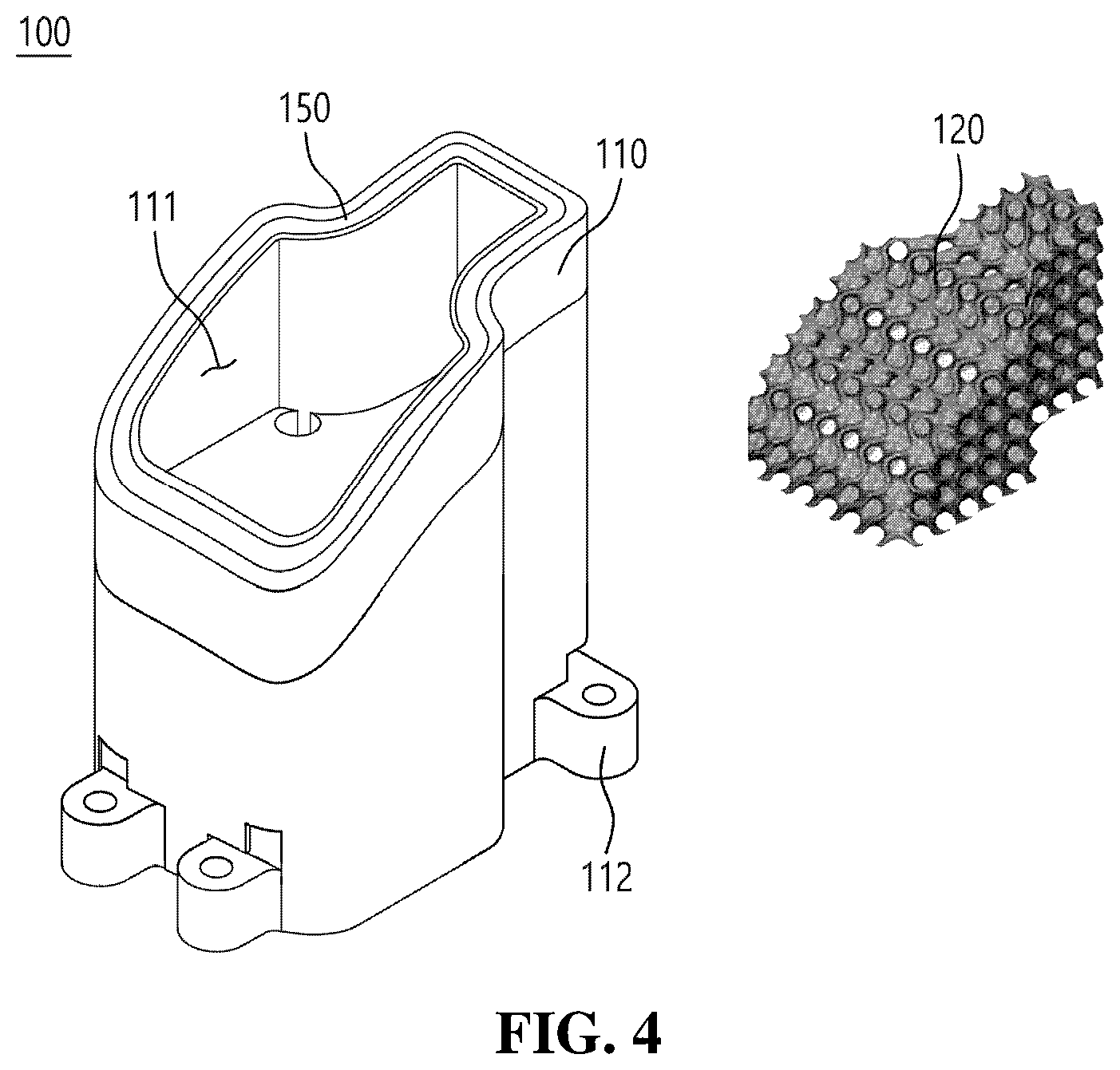 Patent US12090696 Figure 5 – Cooling module with microporous cooling structure applied thereto and method of locally cooling mold using the same