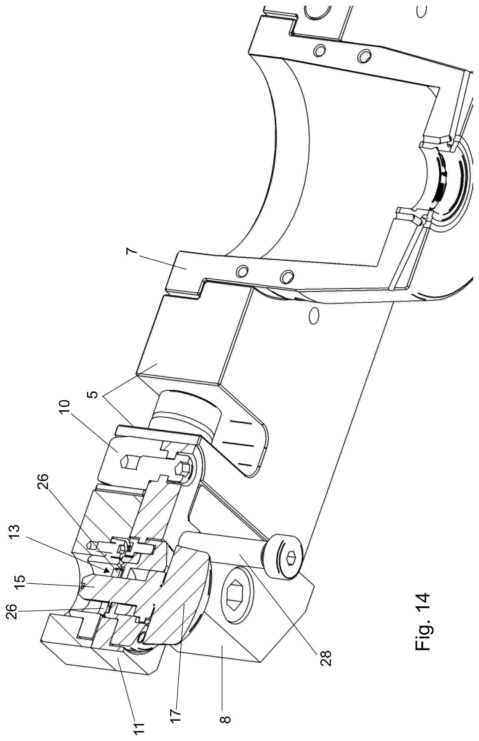 Patent US12090701 Figure 9 – Support apparatus for supporting at least one neck mold of a container in an injection blow molding machine