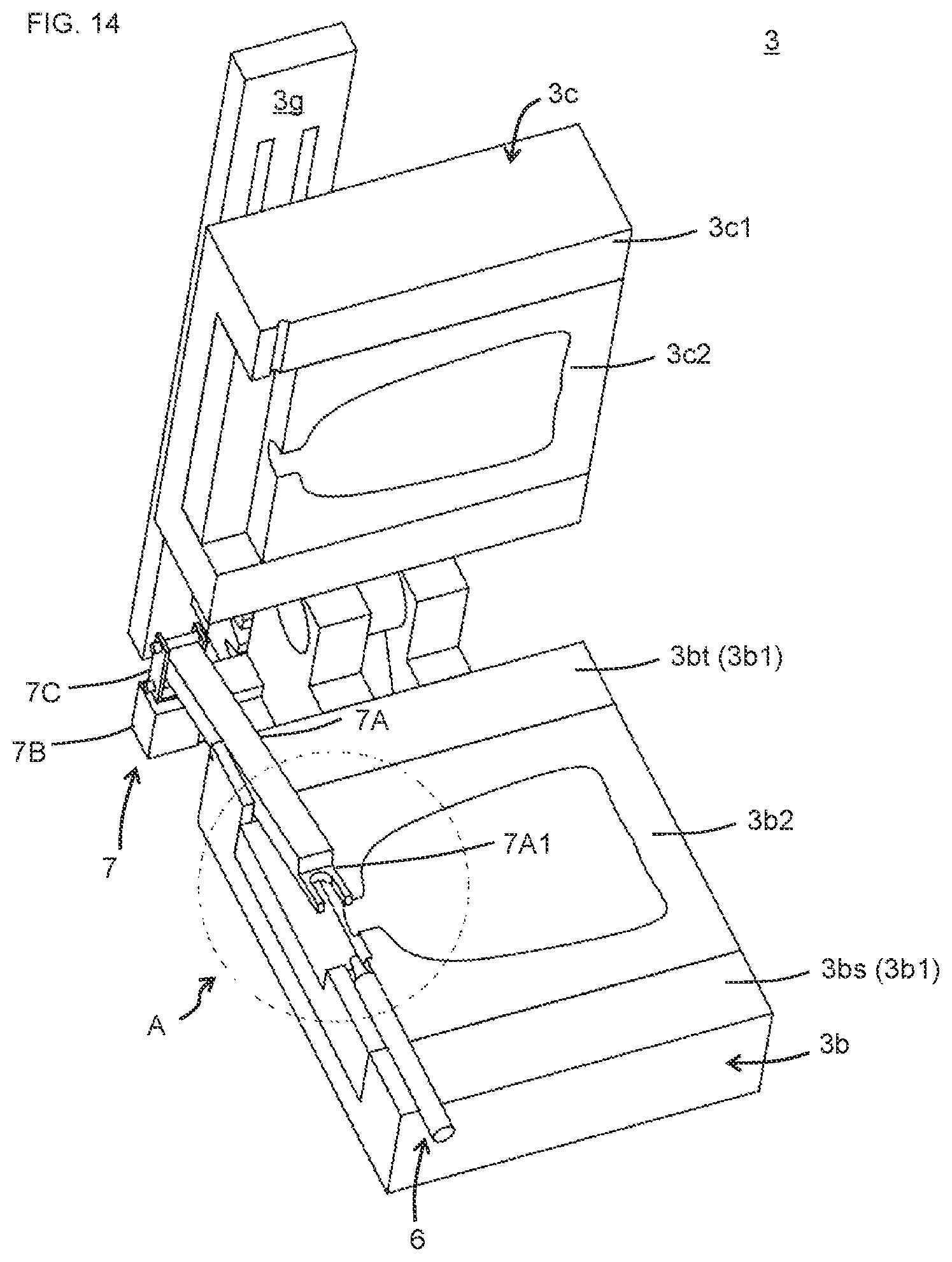 Patent US12090702 Figure 14 – Rotary molding machine