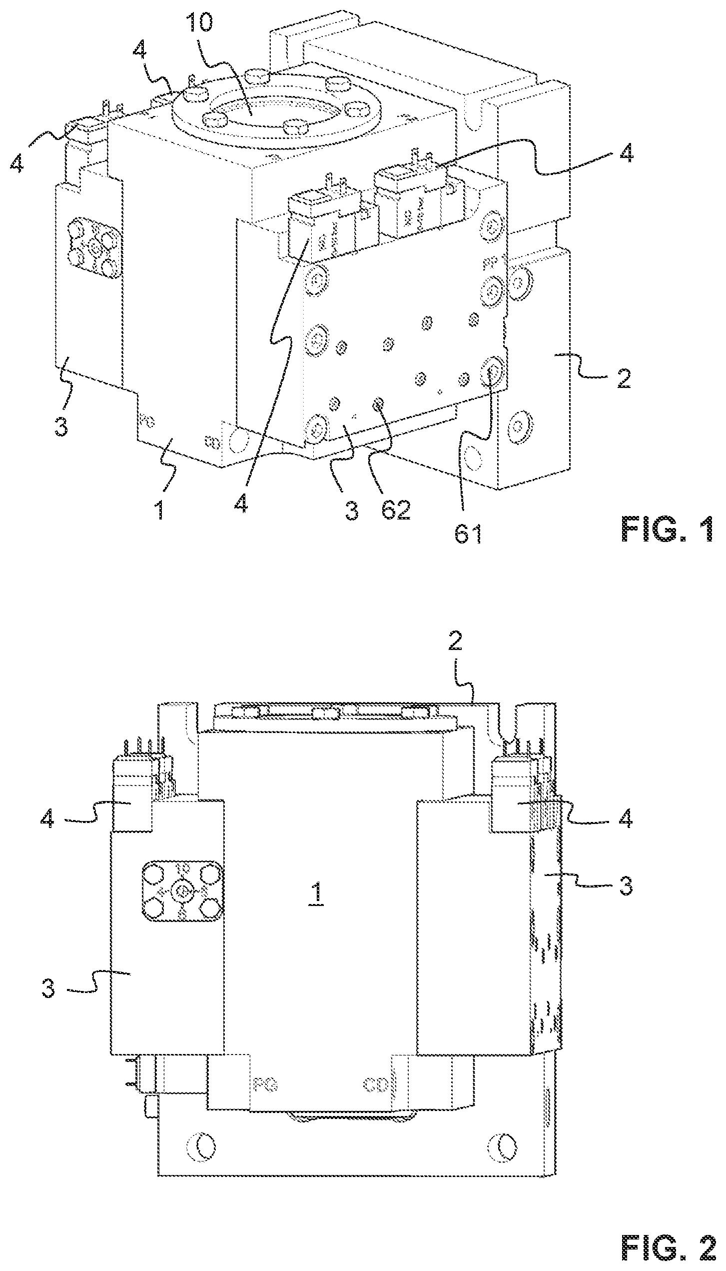 Patent US12090703 Figure 1 – Device of a blow-moulding apparatus