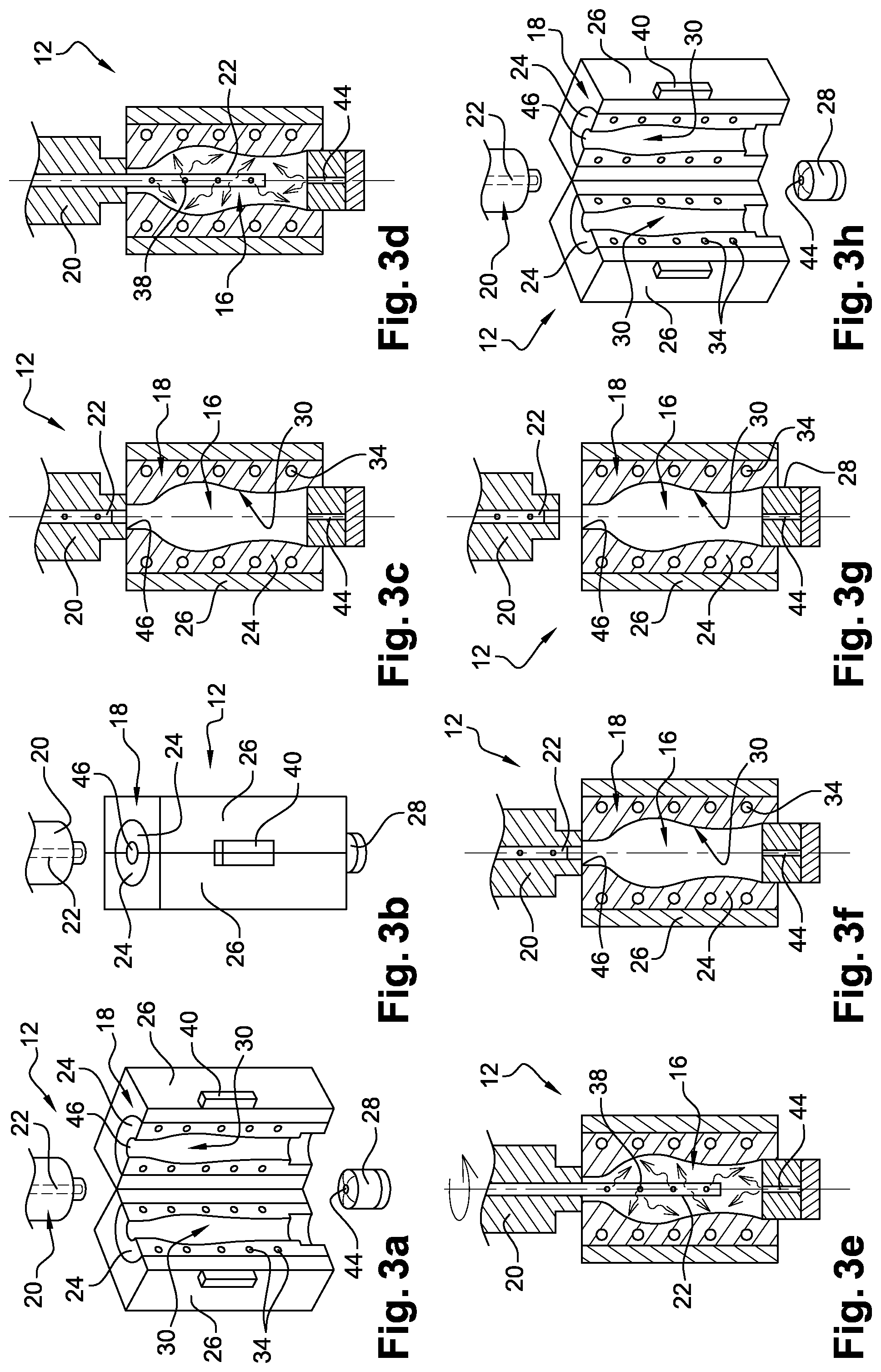 Patent US12090704 Figure 2 – Method for cooling heated molds from a machine for molding containers
