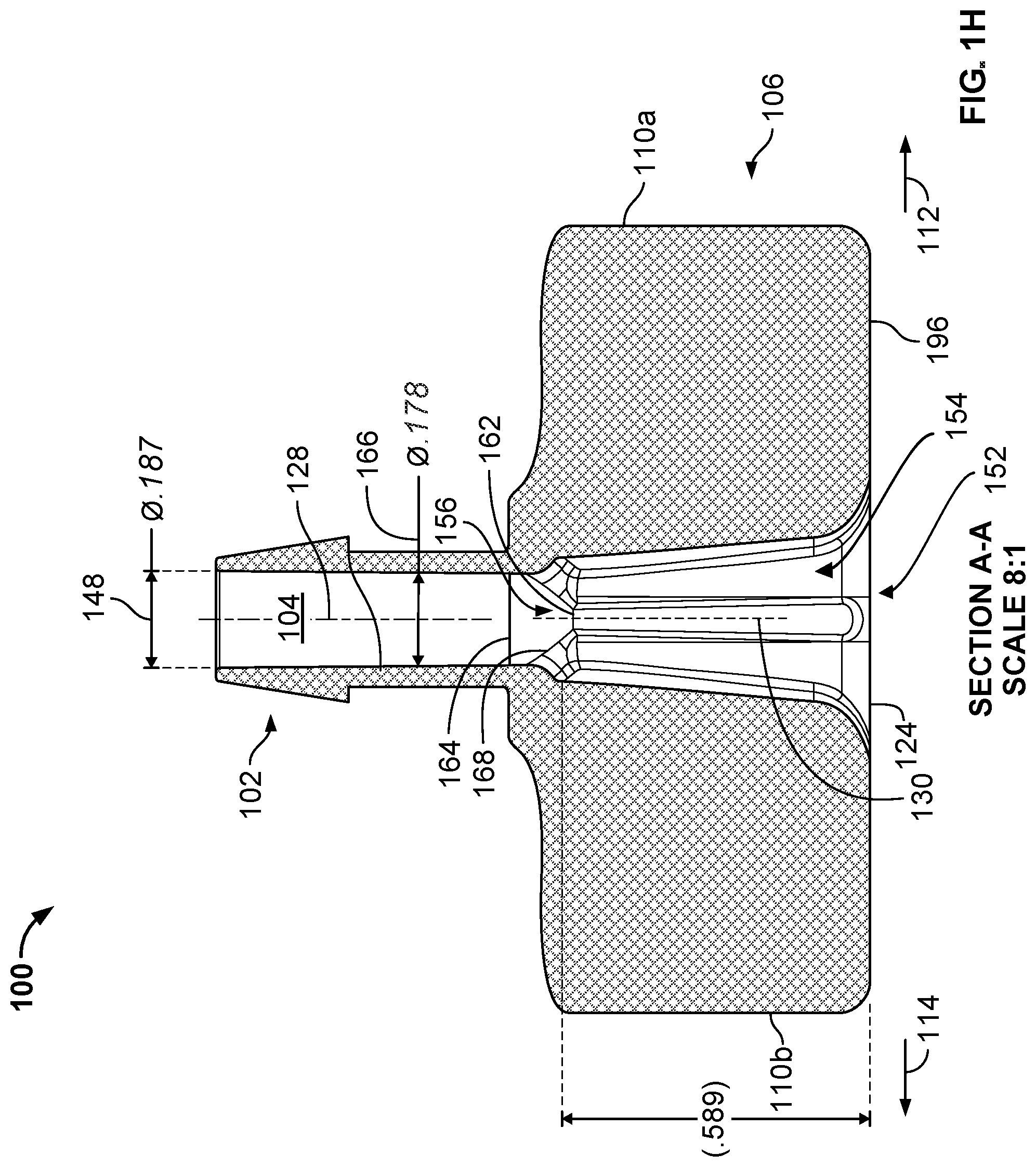 Patent US12090711 Figure 8 – Controlling a fluid flow