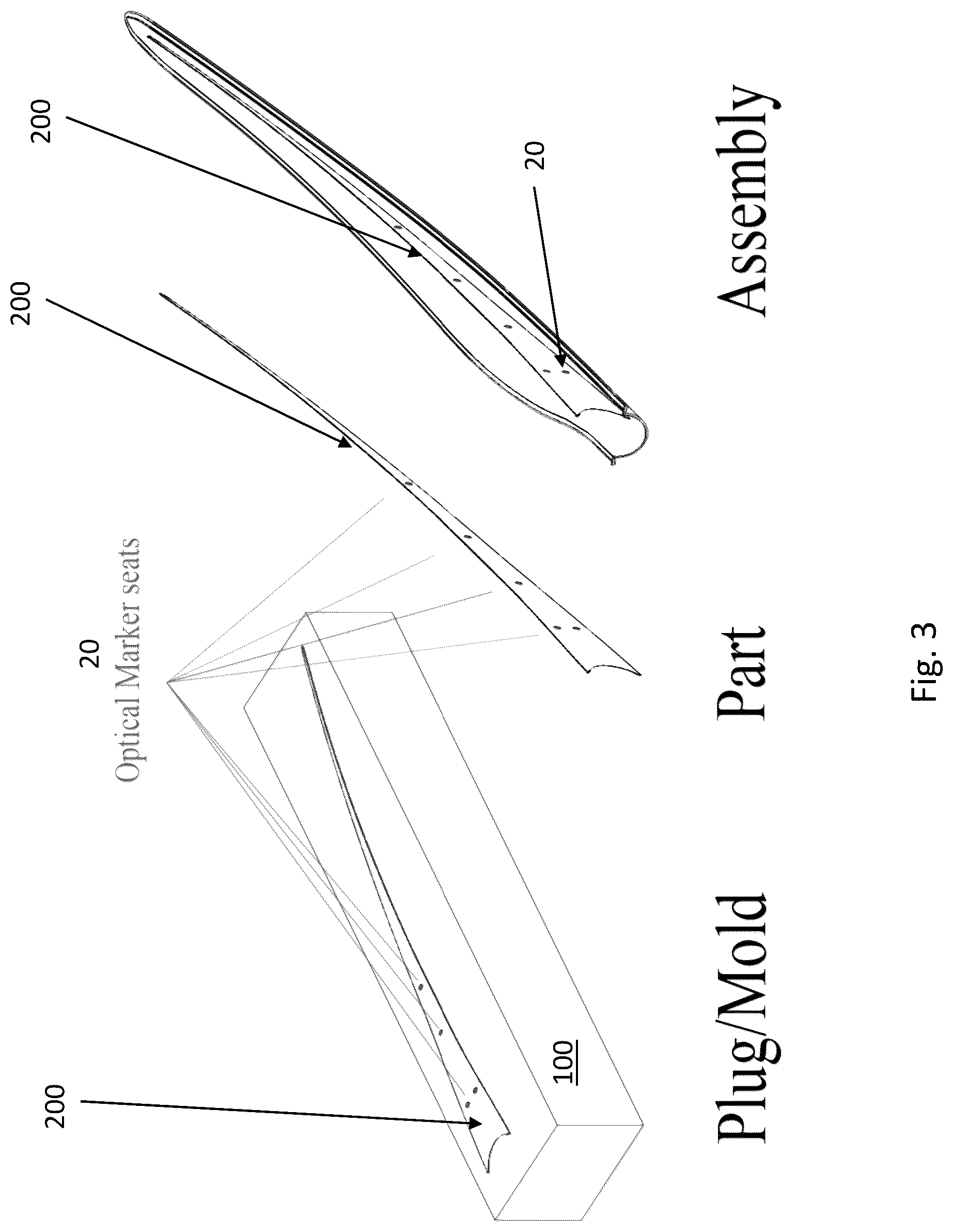 Patent US12090714 Figure 5 – Spatial coordinate tracking of wind turbine assembly components using laser projection system
