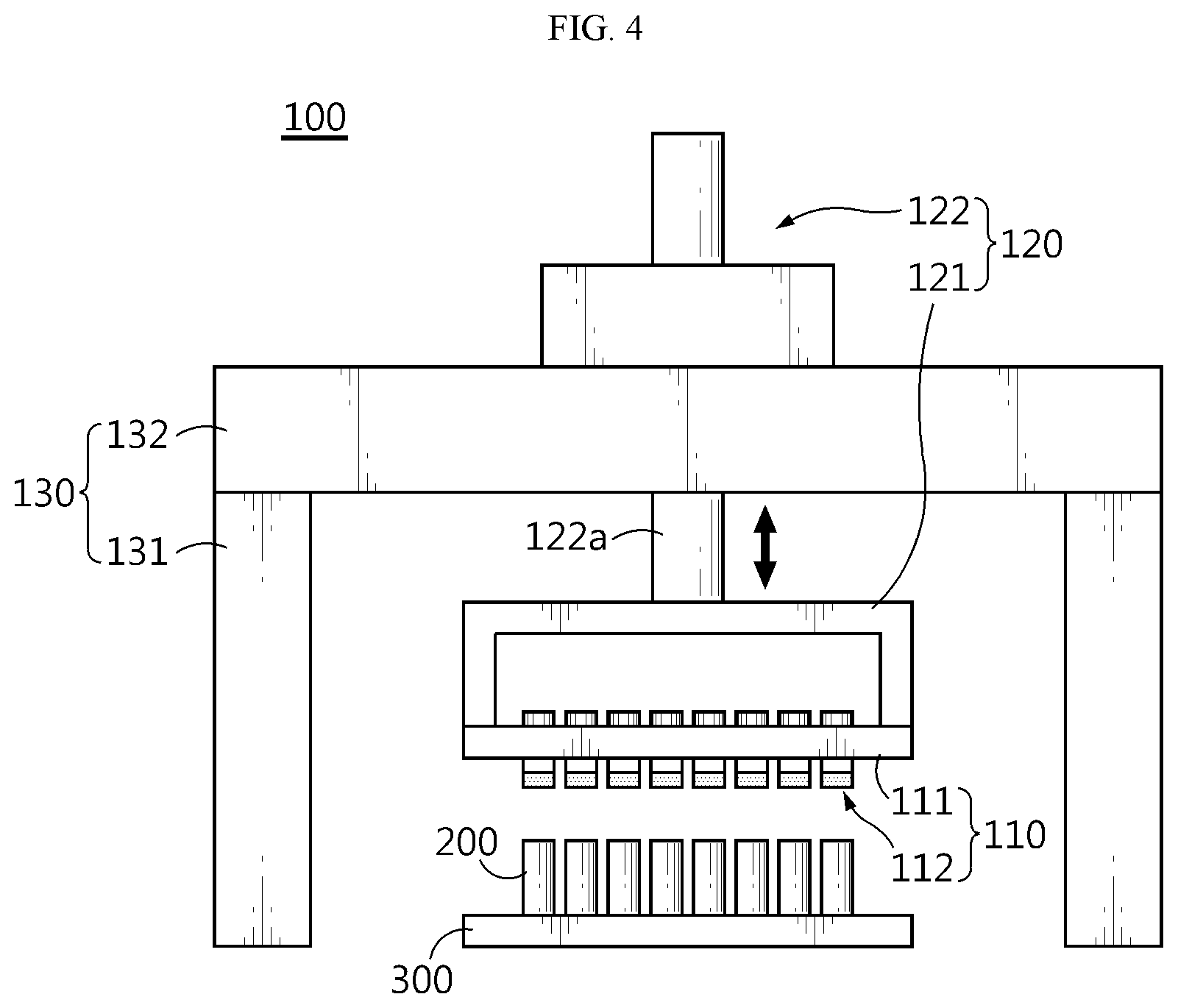 Patent US12090725 Figure 3 – Pressure device, battery module manufacturing device, and manufacturing method