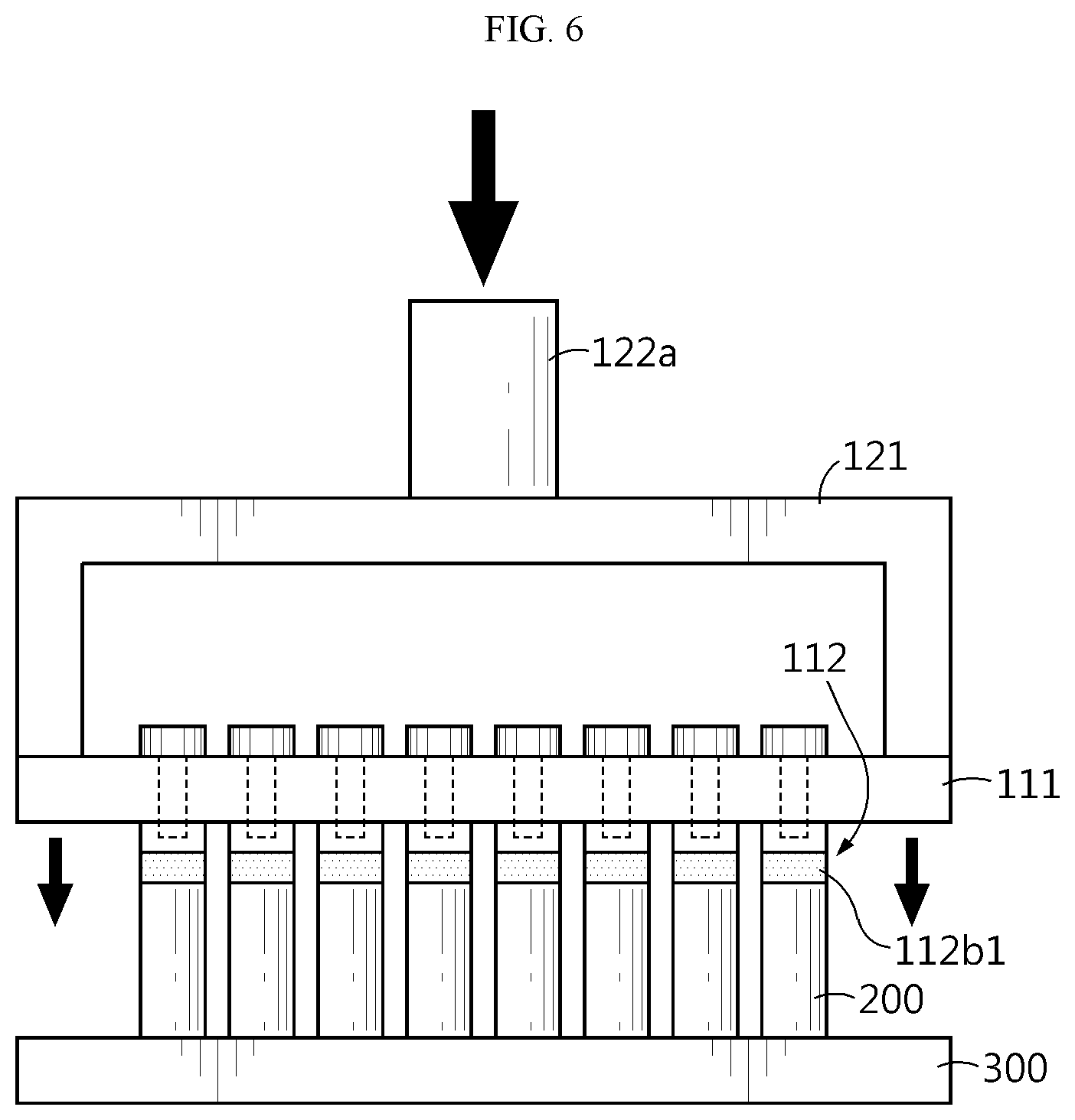 Patent US12090725 Figure 5 – Pressure device, battery module manufacturing device, and manufacturing method