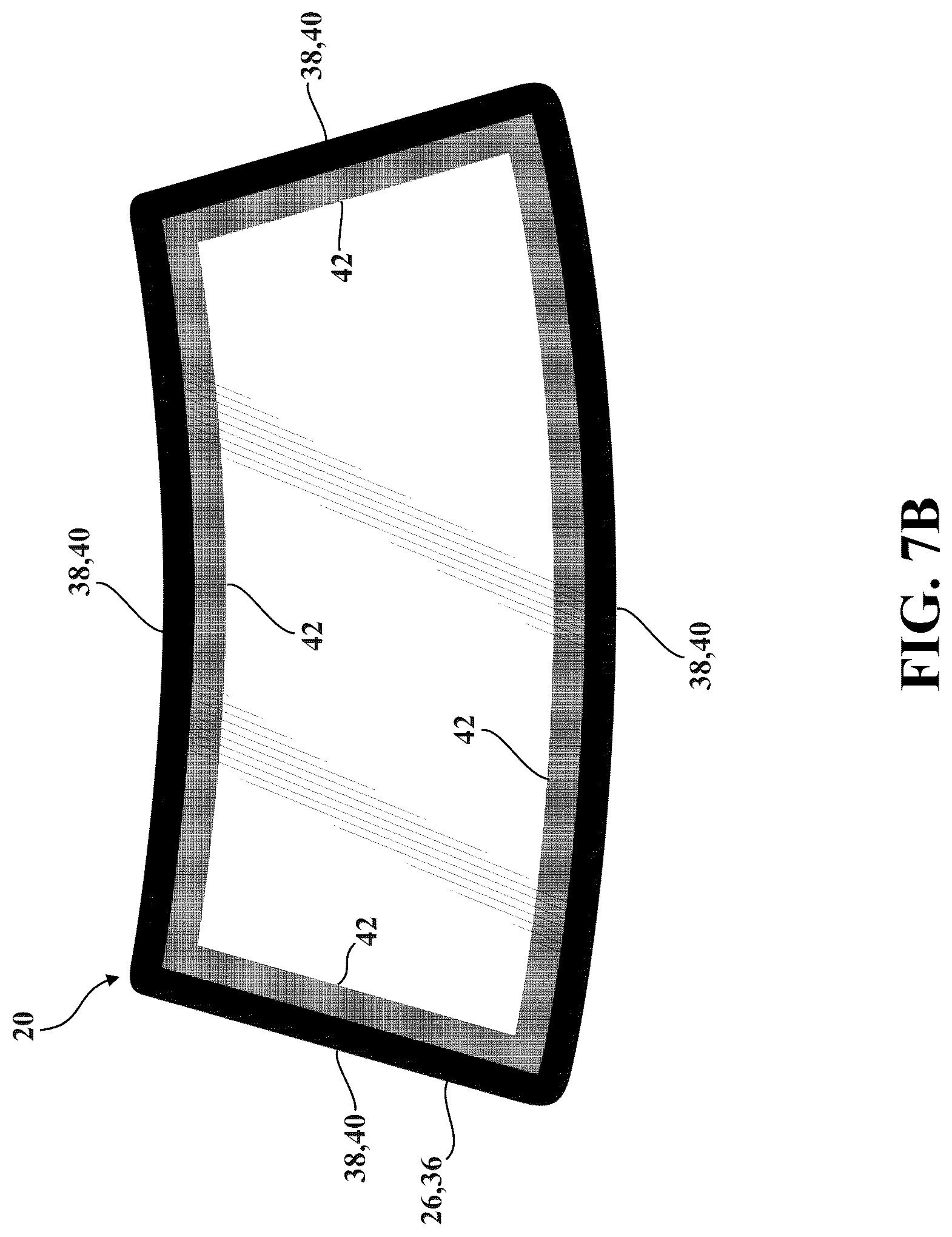 Patent US12090729 Figure 8 – Glass assembly including an opaque boundary feature and method of manufacturing thereof
