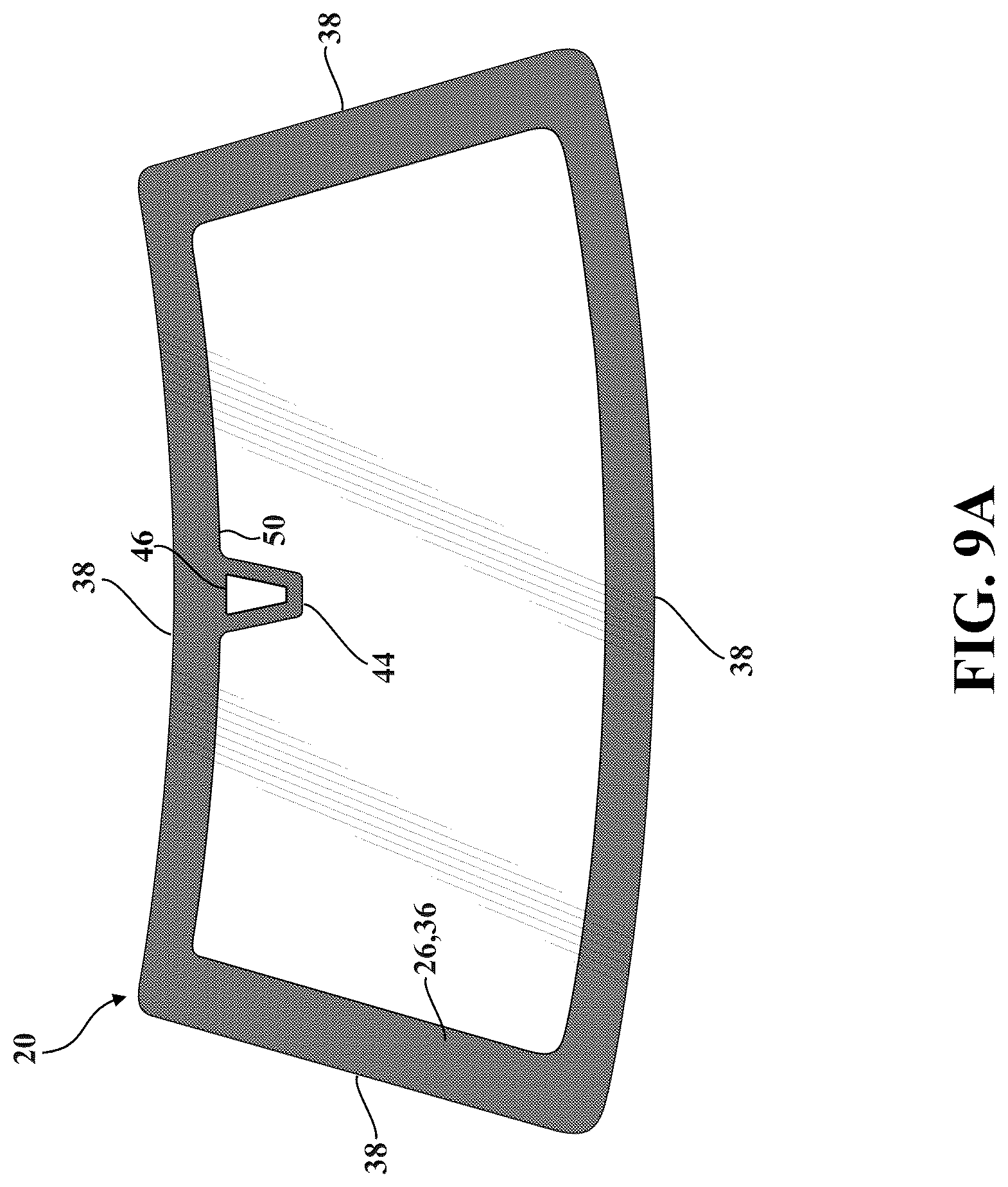 Patent US12090729 Figure 10 – Glass assembly including an opaque boundary feature and method of manufacturing thereof