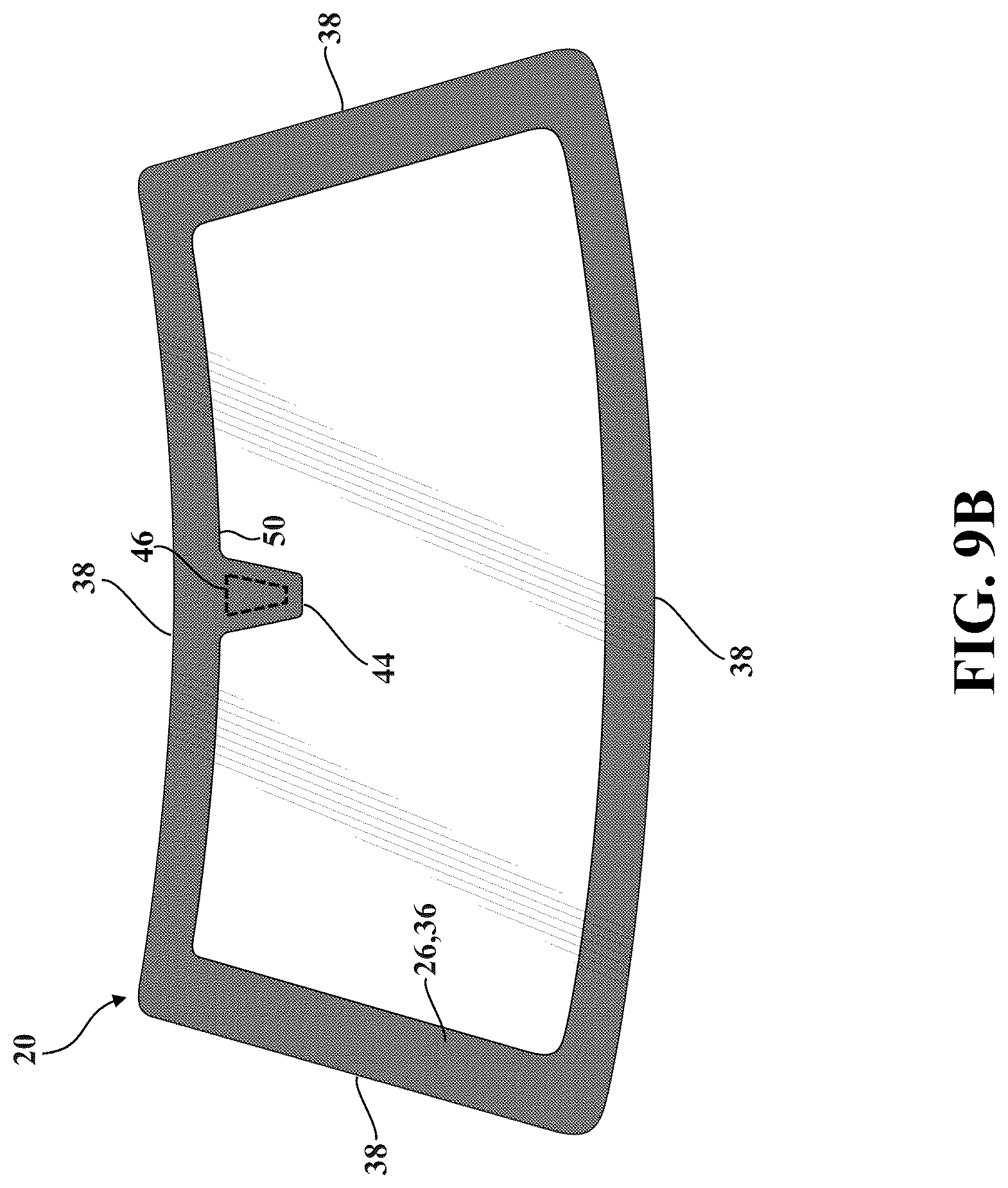 Patent US12090729 Figure 11 – Glass assembly including an opaque boundary feature and method of manufacturing thereof