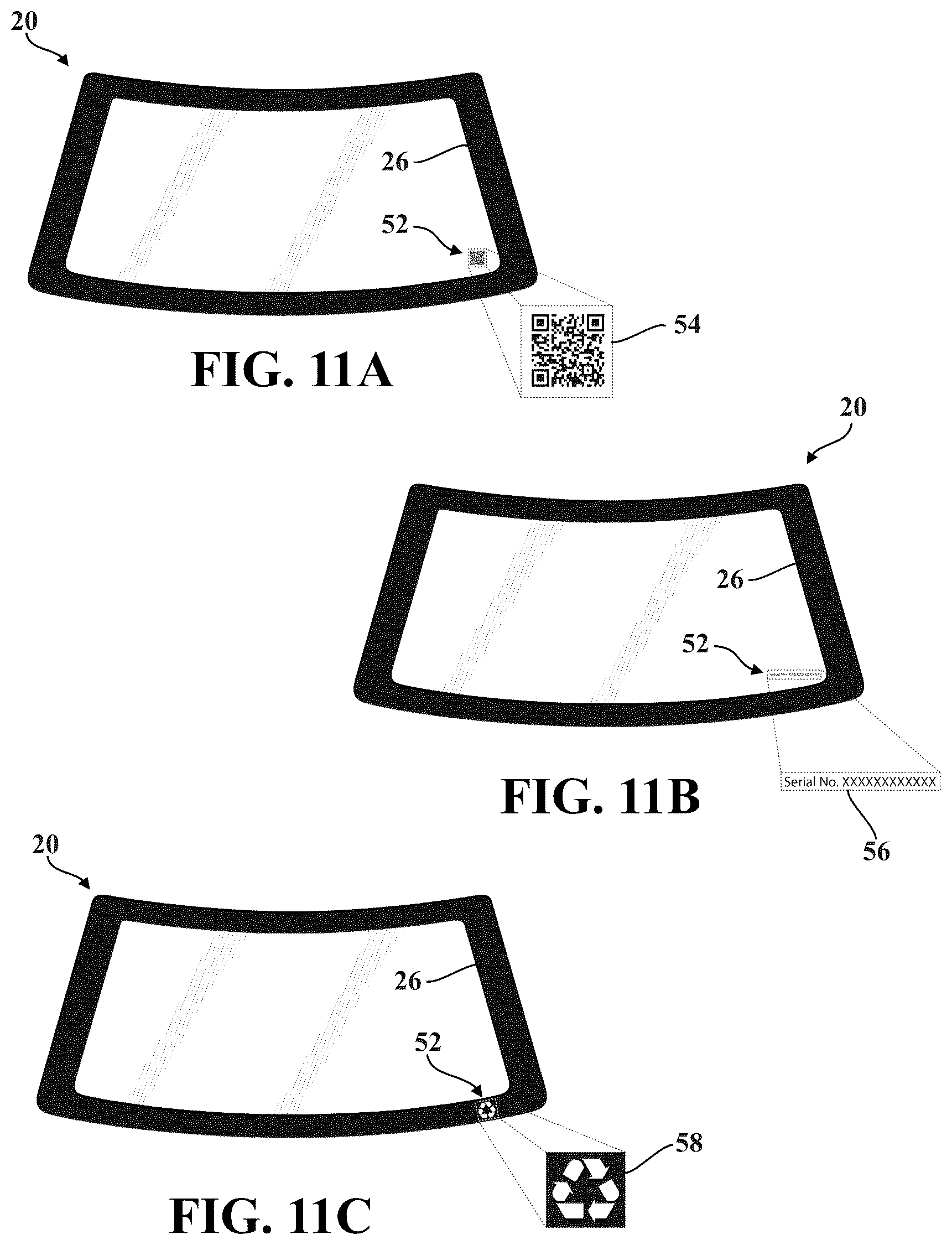 Patent US12090729 Figure 14 – Glass assembly including an opaque boundary feature and method of manufacturing thereof