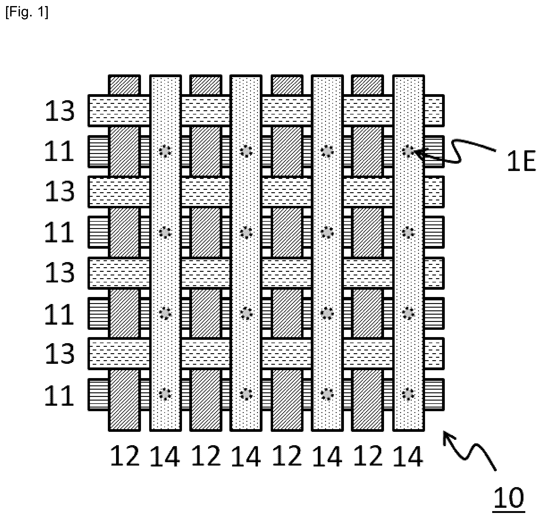 Patent US12090743 Figure 1 – Sheet-shaped reinforcing fiber substrate and manufacturing method therefor