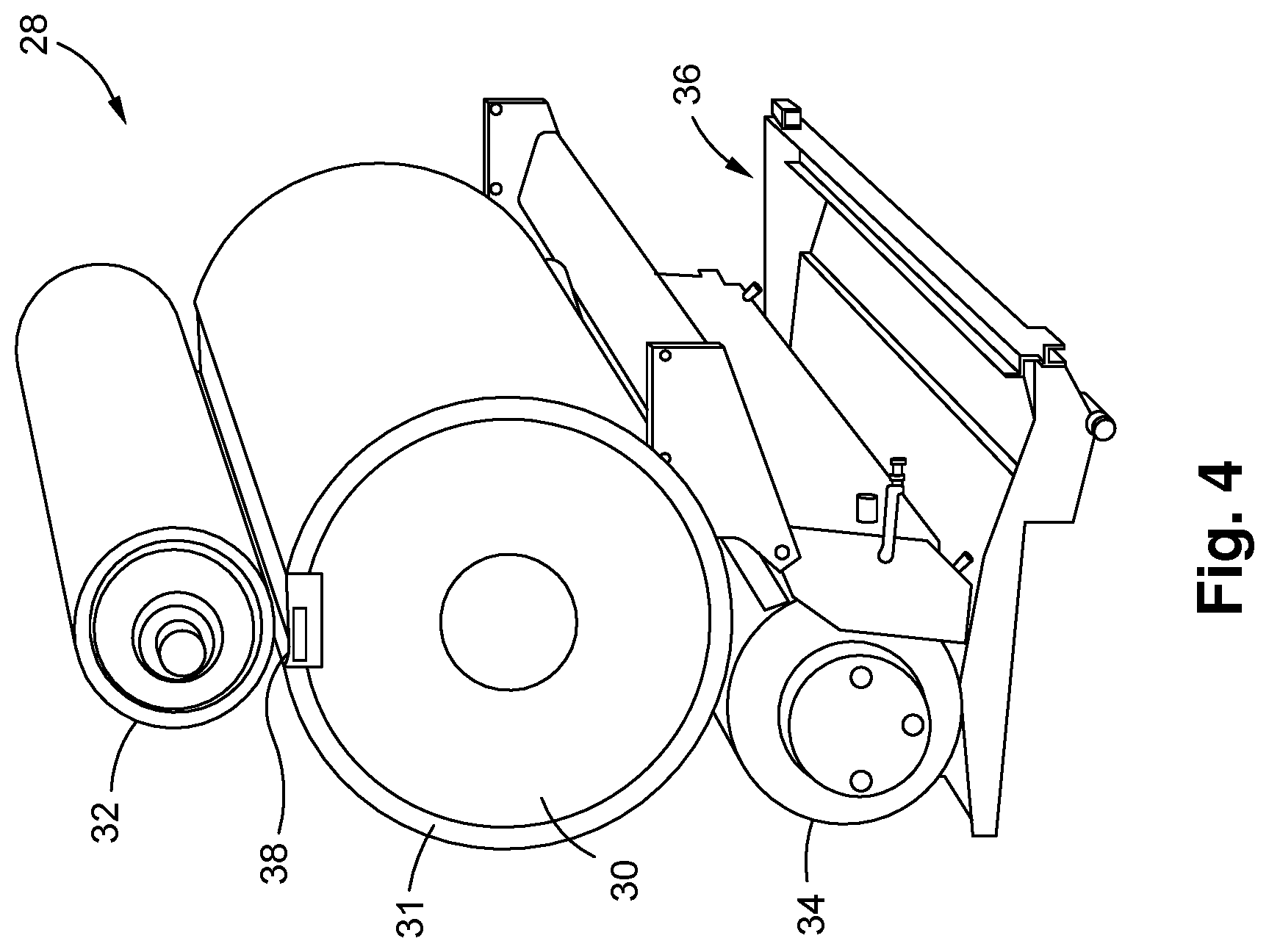 Patent US12090748 Figure 4 – Converting machine with height adjustment