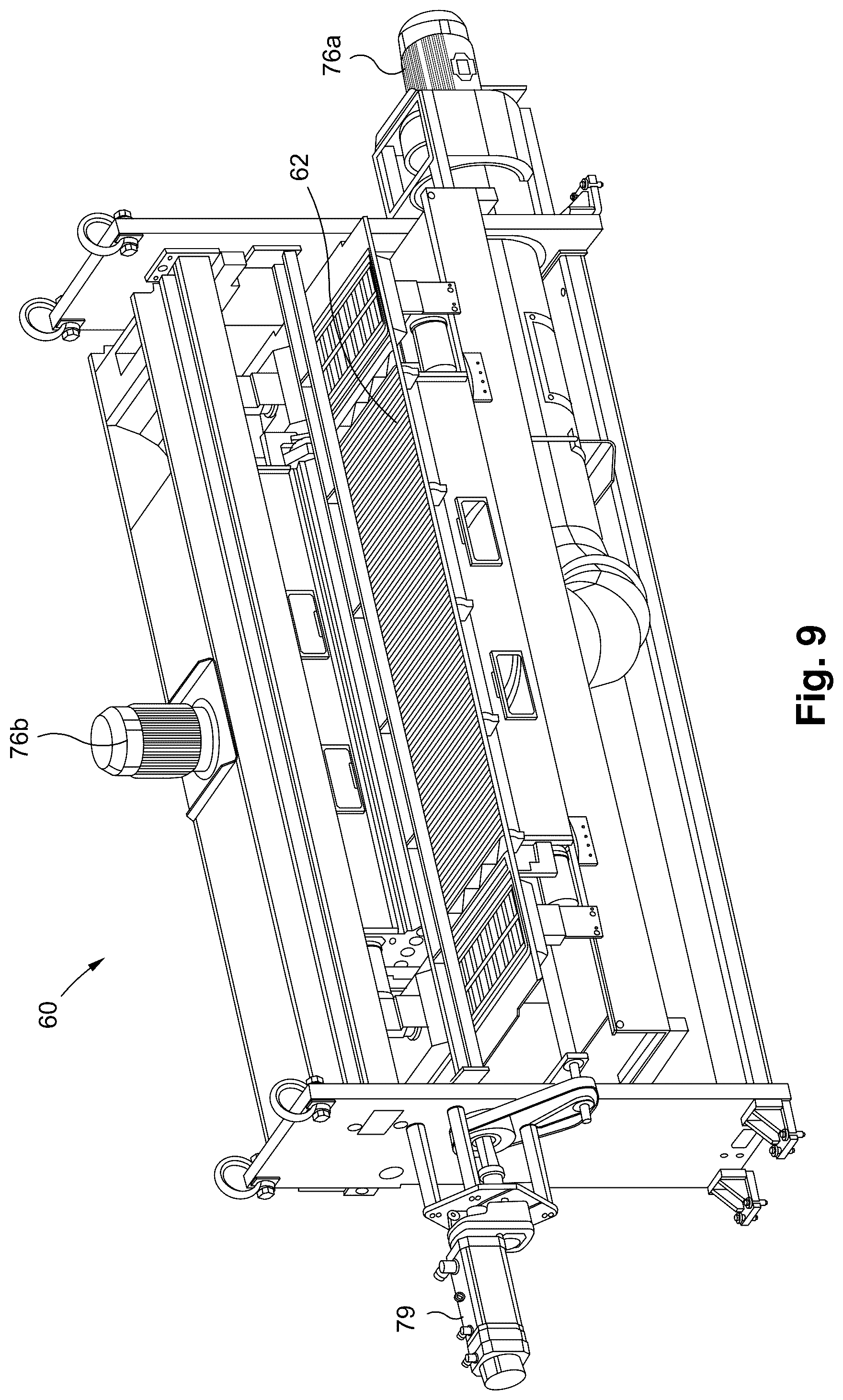 Patent US12090748 Figure 9 – Converting machine with height adjustment